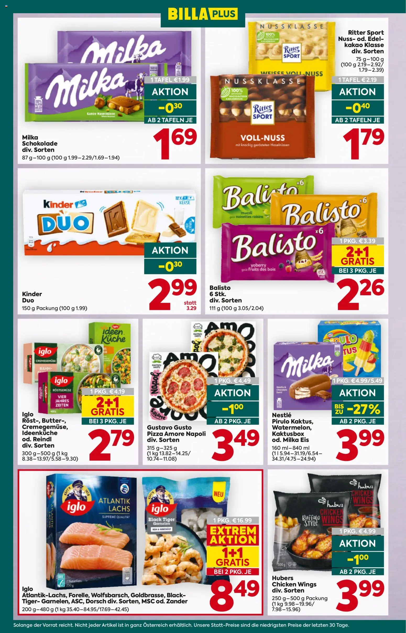 Billa Plus Flugblatt gültig ab 20.08.2026 | Seite: 12 | Produkte: Kekse, Butter, Schokolade, Pizza