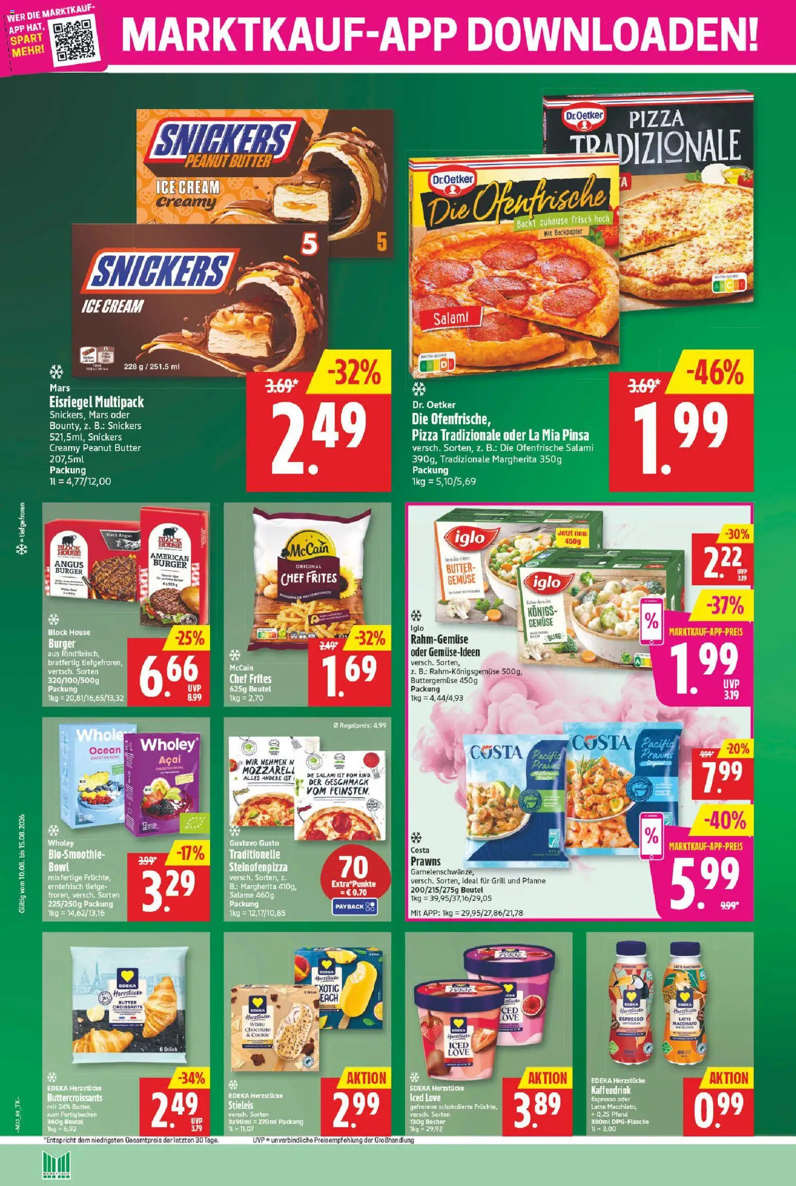 Marktkauf Prospekt – gültig ab 10.08.2026 | Seite: 8 | Produkte: Grill, Butter, Burger, Pizza