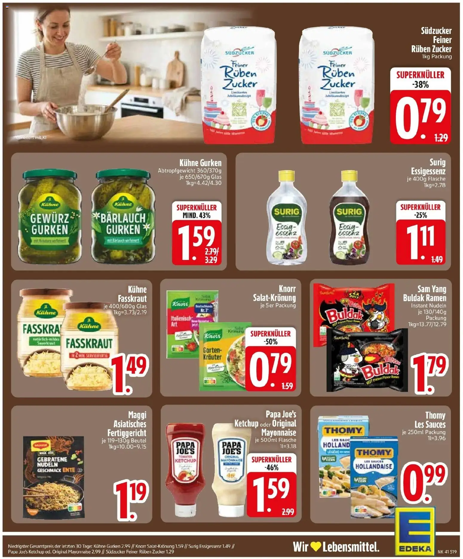 Edeka Prospekt Ingolstadt (ab 05.10.2026) » Angebote Online | Seite: 21 | Produkte: Knorr, Mayonnaise, Zucker, Nudeln