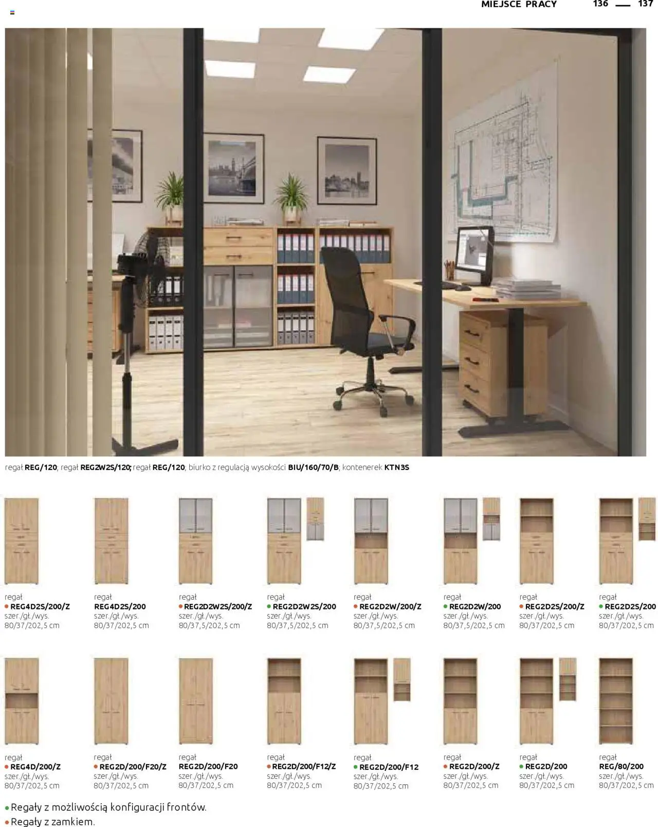 Black Red White Gazetka - Katalog rodzinnych wnętrz od 24.05.2024 | Strona: 137 | Produkty: Biurko, Regał