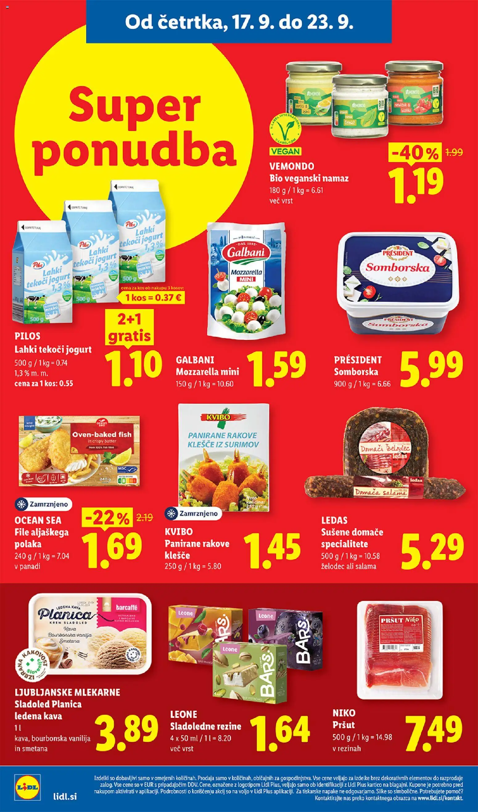 Novi Lidl katalog ponudbe – veljaven od 17.09.2026 | Stran: 12 | Izdelki: Namaz, Kos, Mleko, Kava