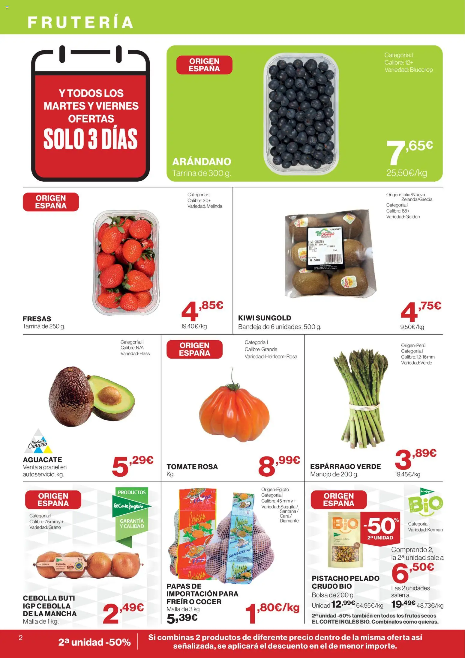 Supercor Canarias │ válido desde el 06.05.2026 | Página: 2 | Productos: Frutos secos, Παγωμένο τσάι, Bolsa, Bandeja