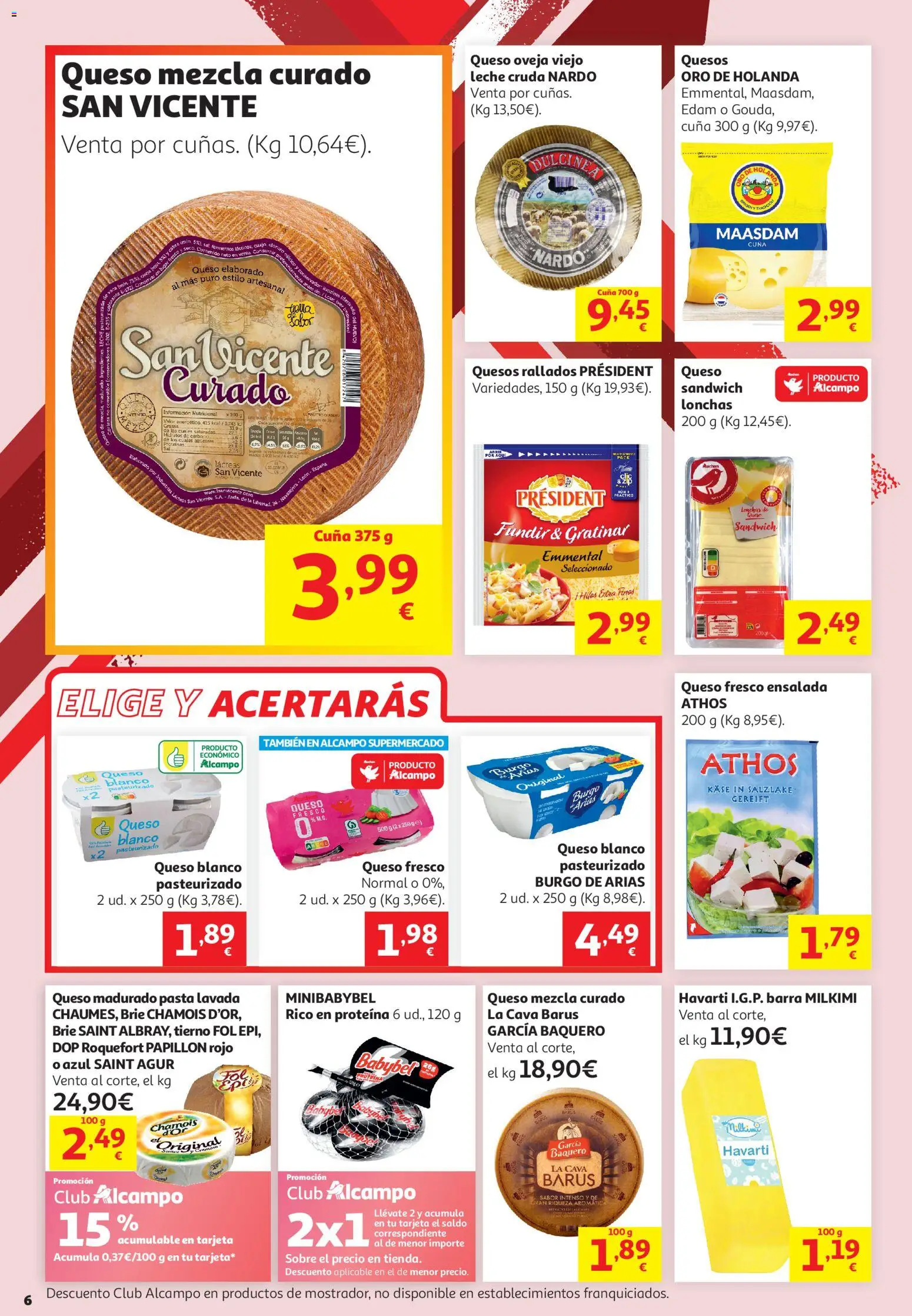 Alcampo - HG General │ válido desde el 16.06.2026 | Página: 6 | Productos: Leche, Queso fresco, Pasta, Ensalada