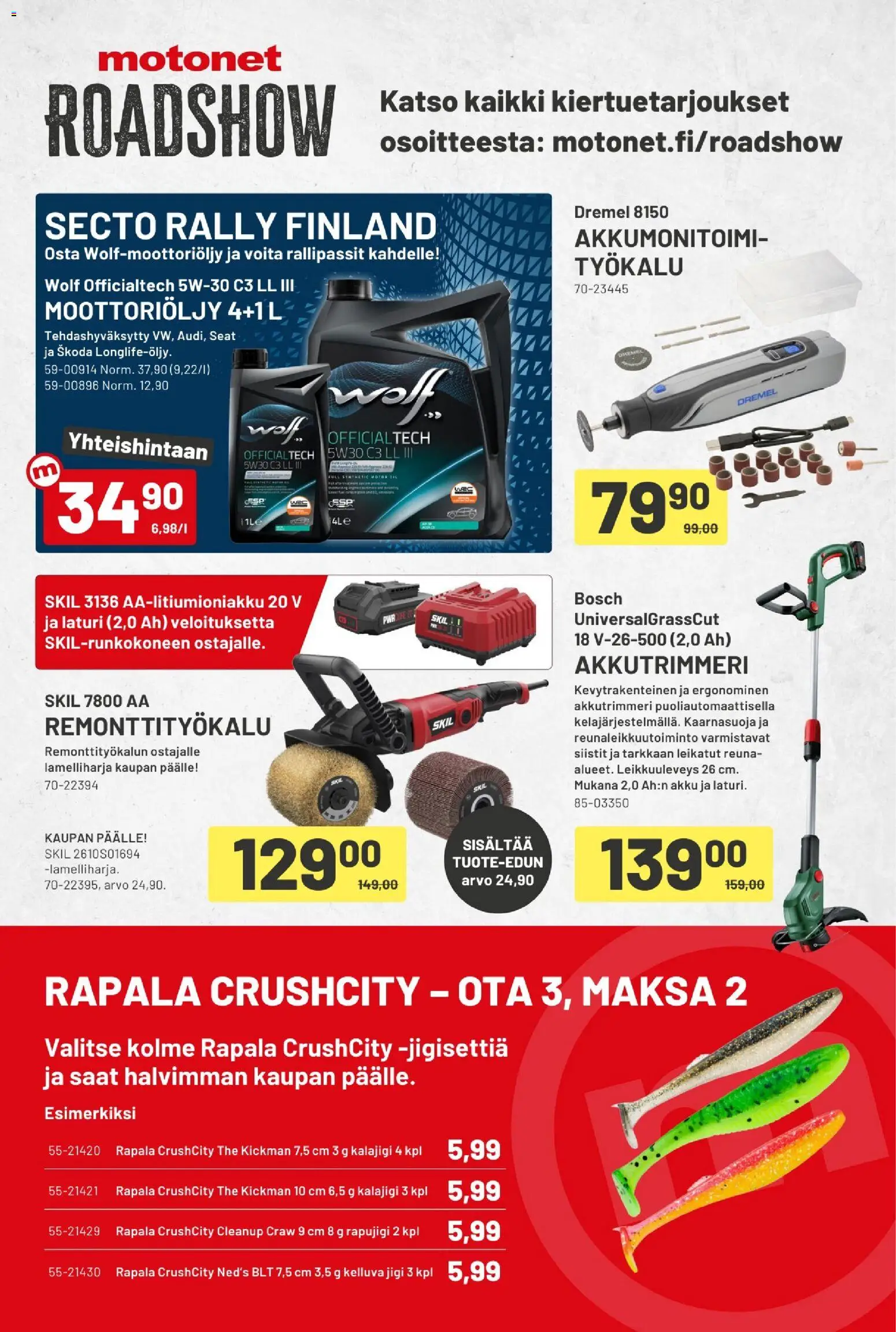 Motonet tarjoukset – voimassa 20.05.2026 alkaen | Sivu: 8 | Tuotteet: Moottoriöljy, Akku, Laturi
