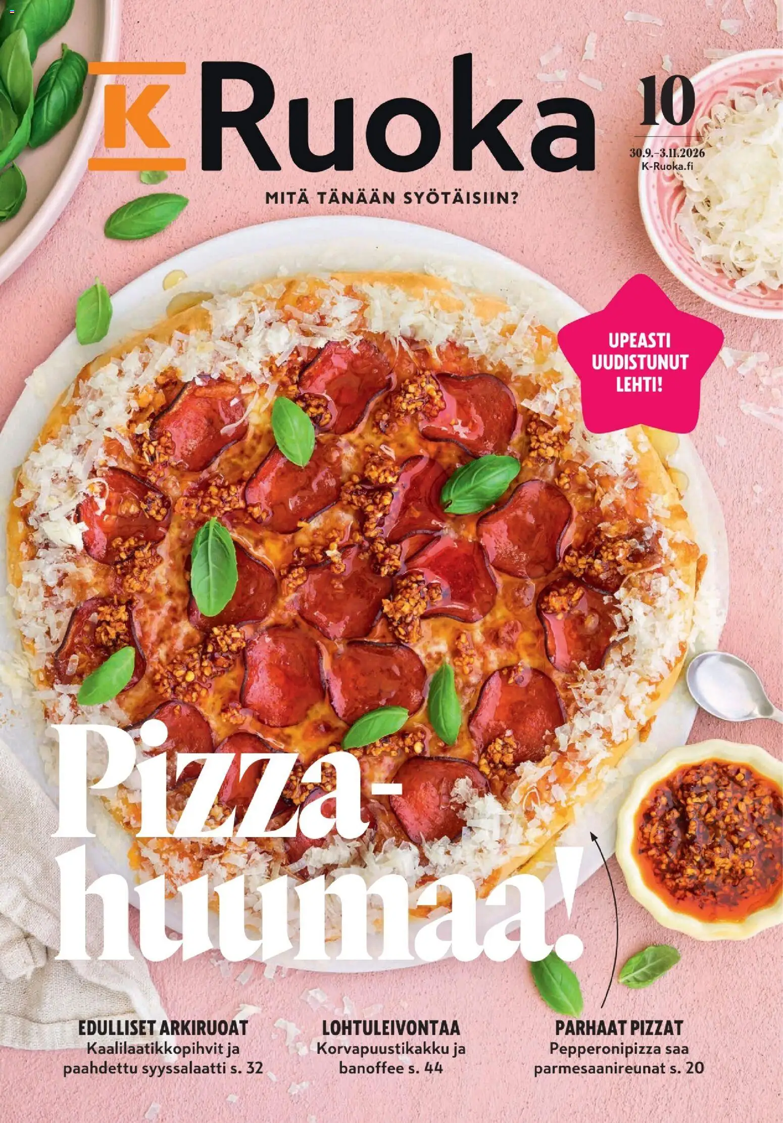 K-Supermarket K-Ruoka – voimassa 30/09/2026 alkaen | Sivu: 1 | Tuotteet: Pizza