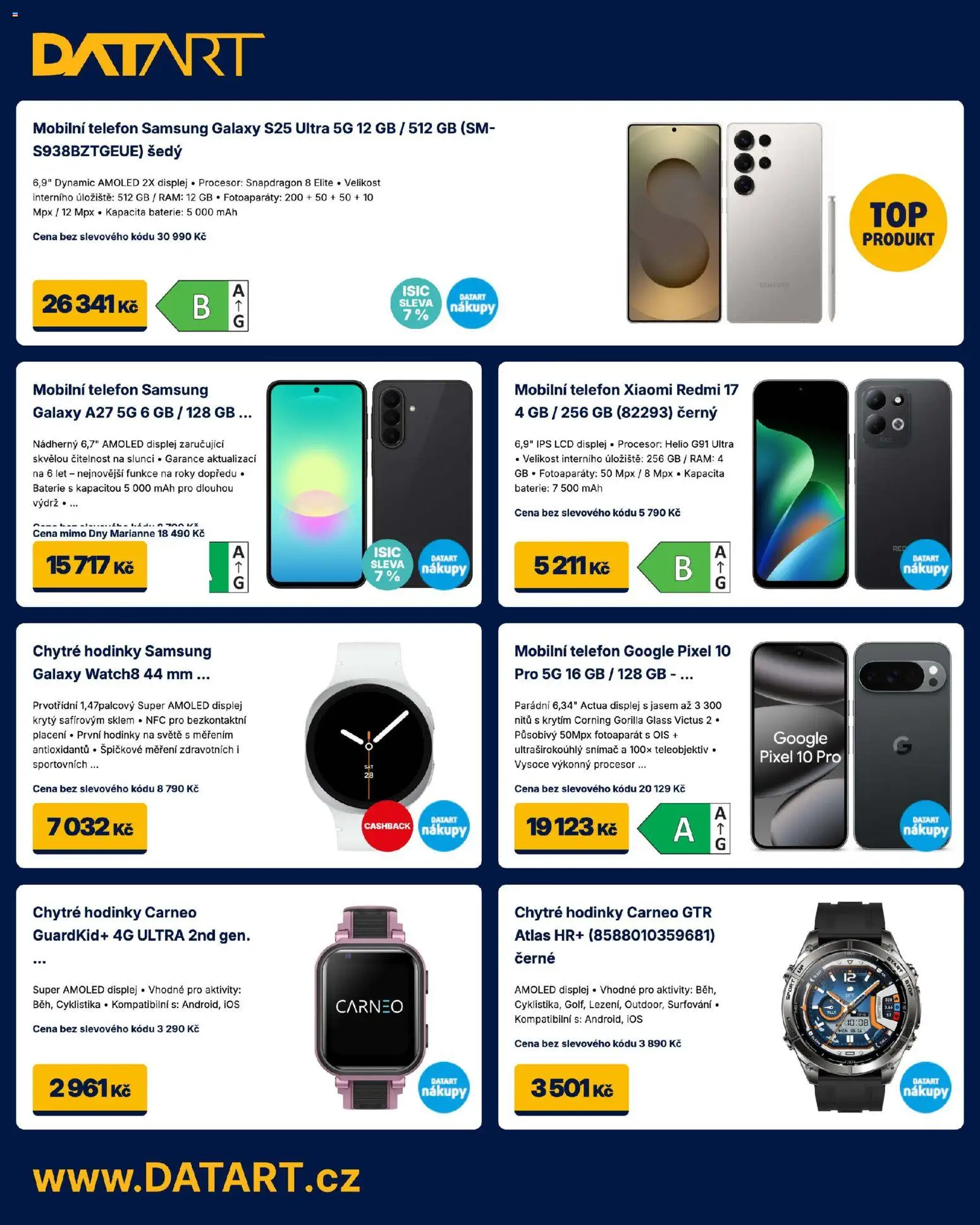Datart leták od 19.10.2026 | Strana: 2 | Produkty: Hodinky, Fotoaparát, Xiaomi, Chytré hodinky