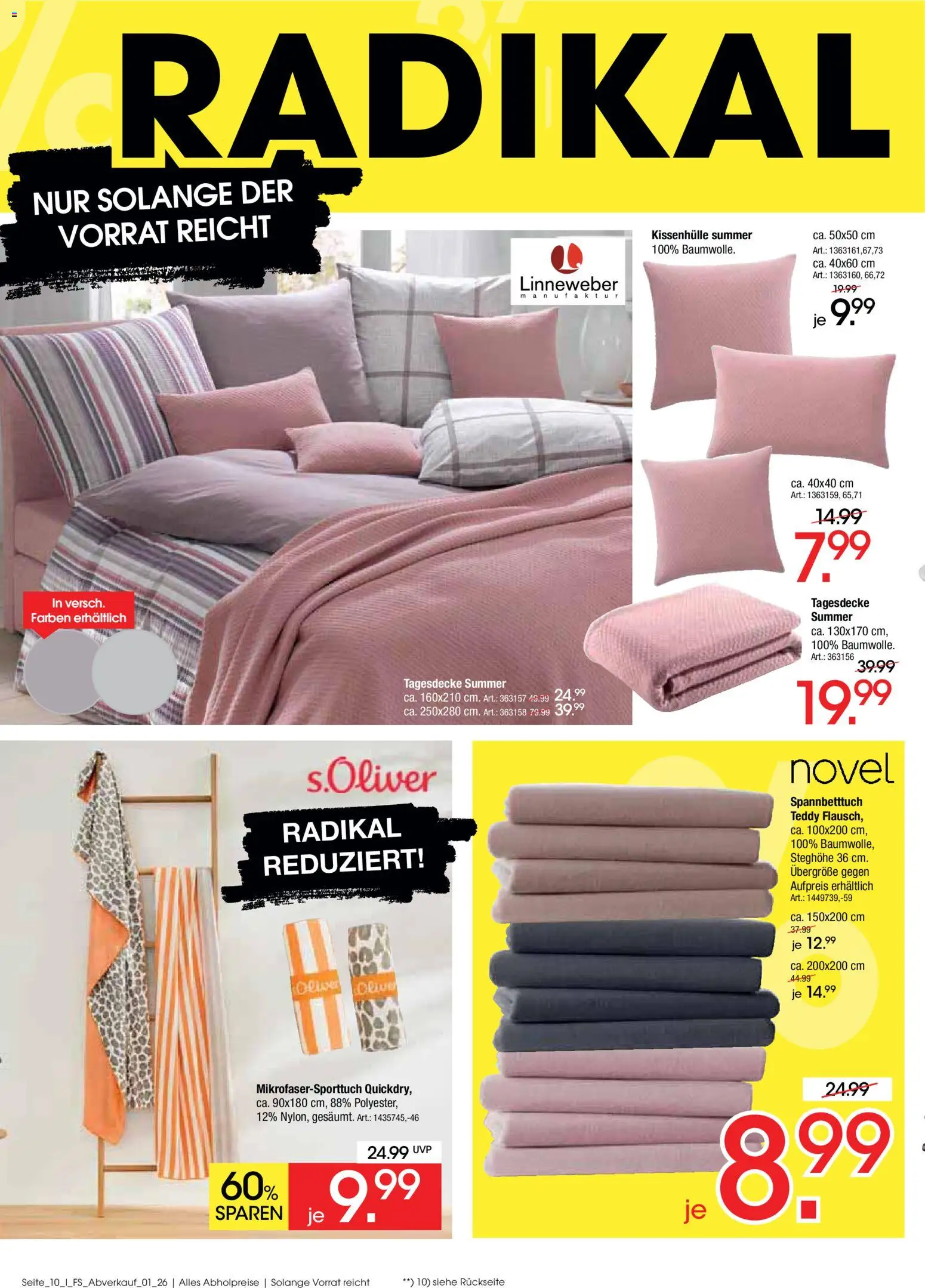 Zurbrüggen Abverkauf Fachsortimente – gültig ab 16.03.2026 | Seite: 10 | Produkte: Tagesdecke