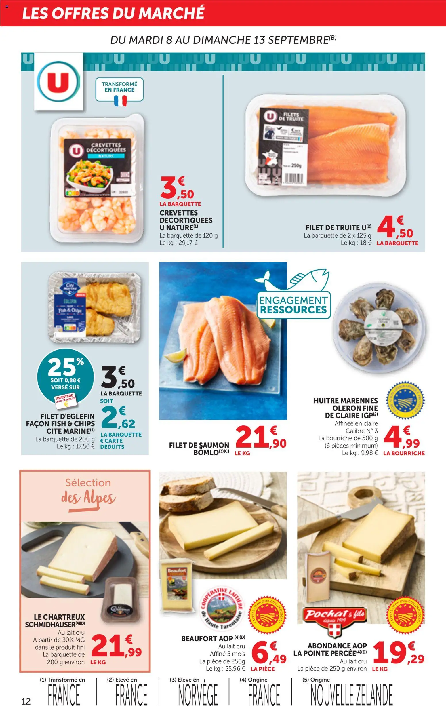 {H1} | Page: 12 | Produits: Beaufort aop, Truite, Filet de saumon, Chips