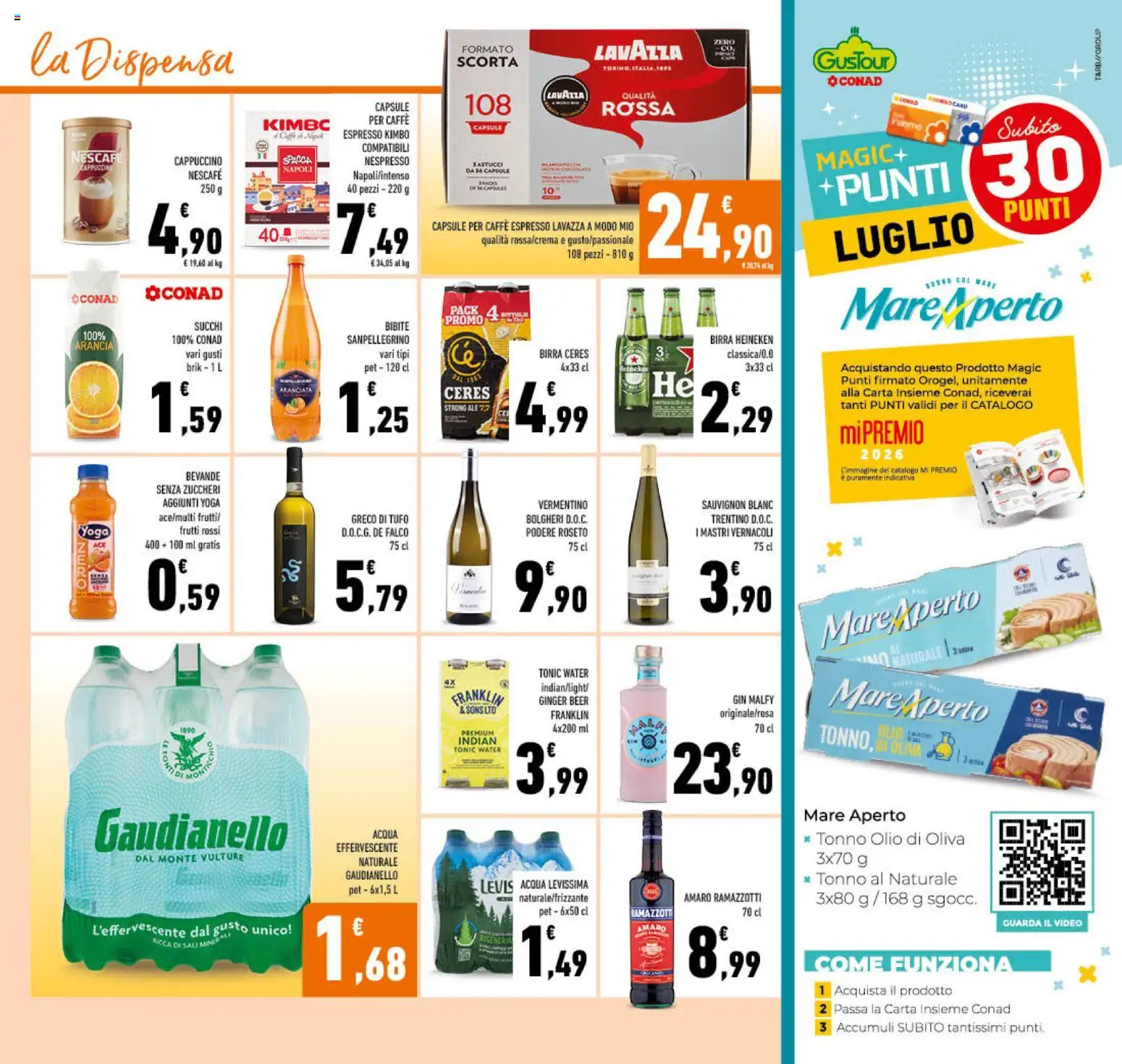 Volantino Conad del 01/07/2026 | Pagina: 19 | Prodotti: Birra, Gin, Acqua, Amaro