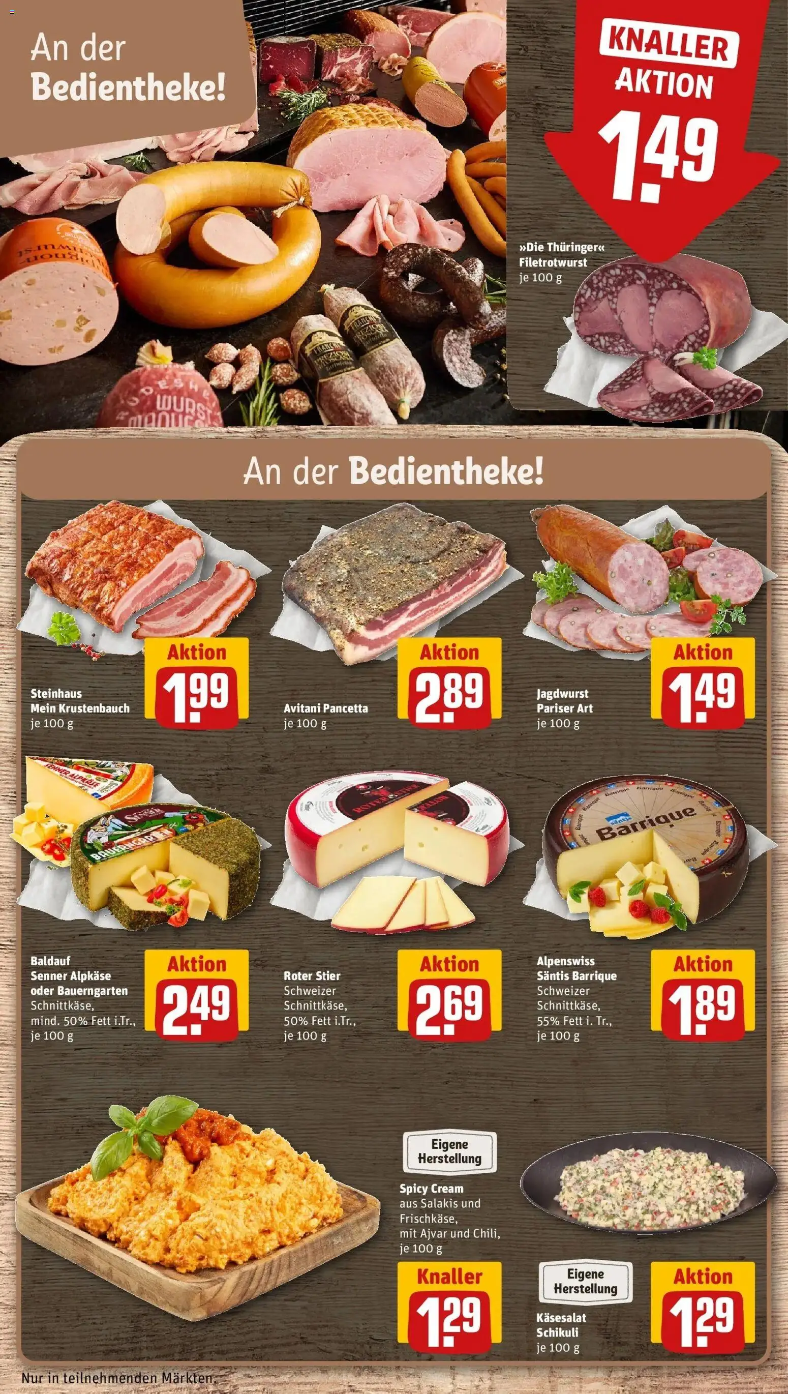 Rewe Prospekt Berlin / Mitte – gültig ab 01.06.2026 | Seite: 9 | Produkte: Wurst, Salakis