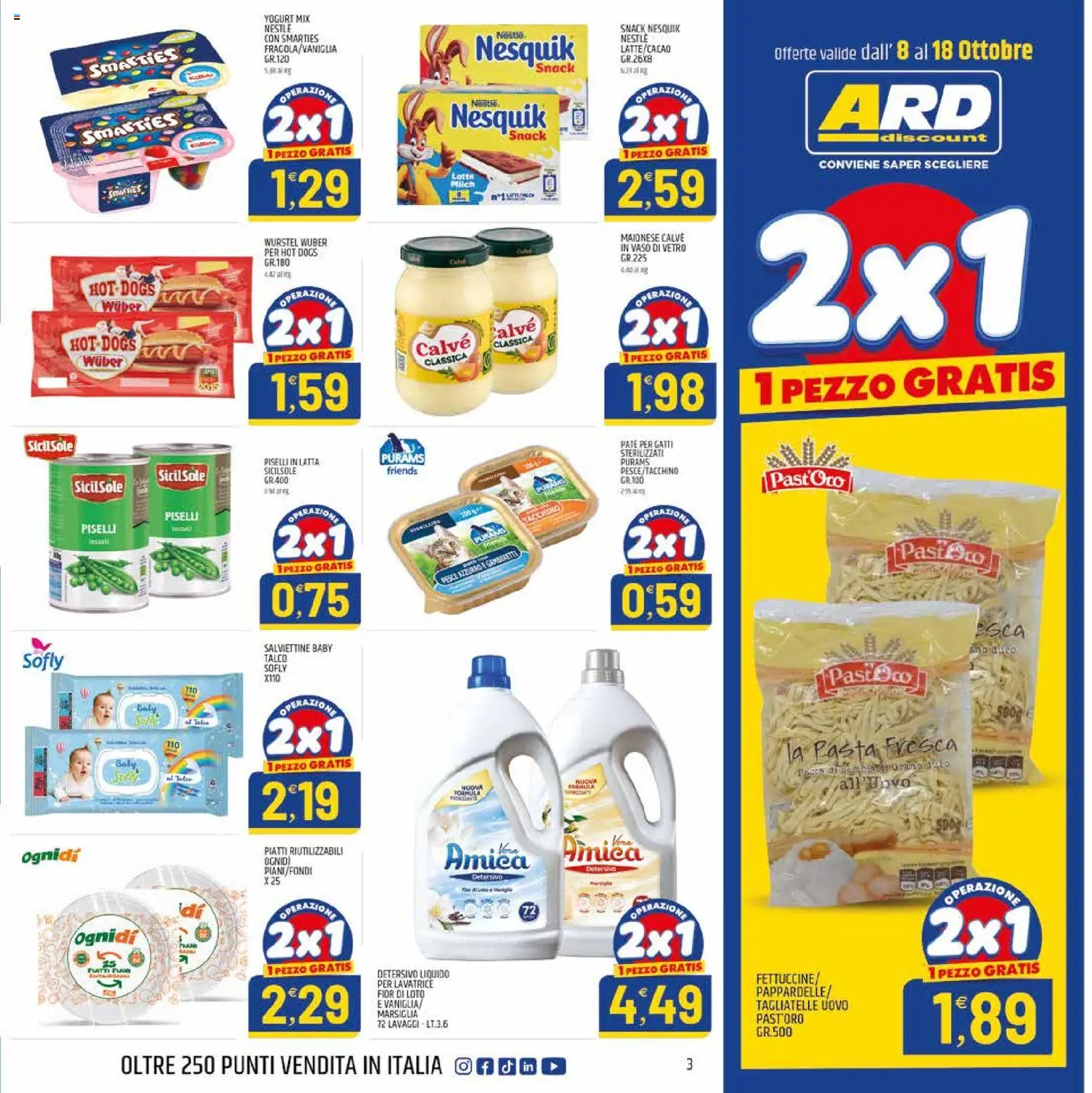 Volantino ARD Discount del 08/10/2026 | Pagina: 19 | Prodotti: Pesce, Loto, Piatti, Pasta