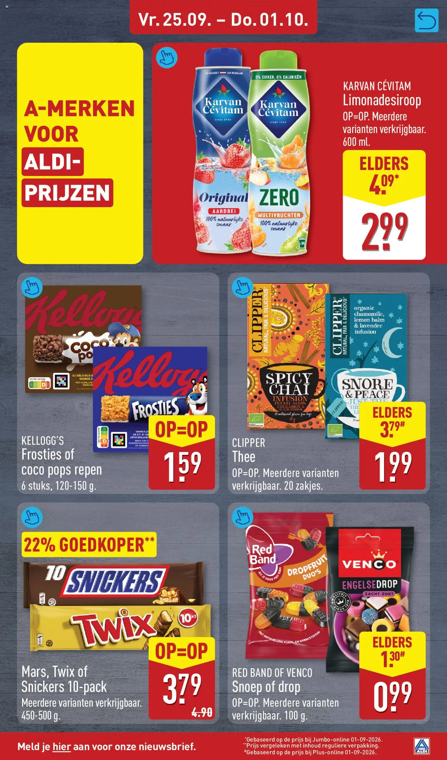 {H1} | Pagina: 7 | Producten: Thee, Twix, Repen, Aardbei