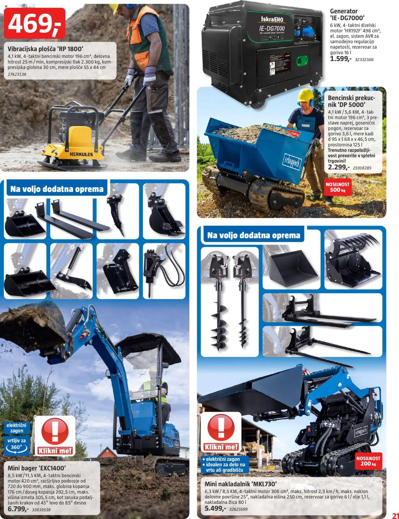 Novi Bauhaus katalog ponudbe – veljaven od 30.09.2026 | Stran: 21 | Izdelki: Žlica, Olje, Generator