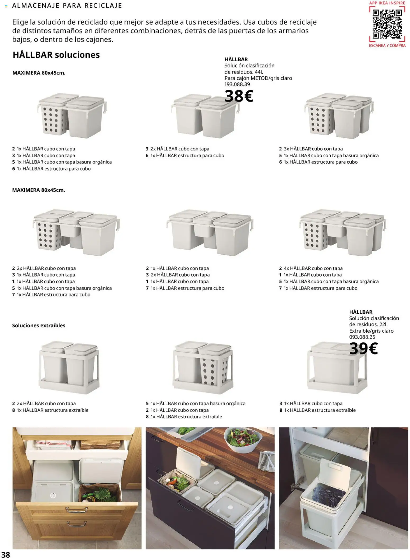 Catálogo IKEA Cocinas │ válido desde el 01/02/2026 | Página: 38 | Productos: Cubo con tapa, Almacenaje, Puertas