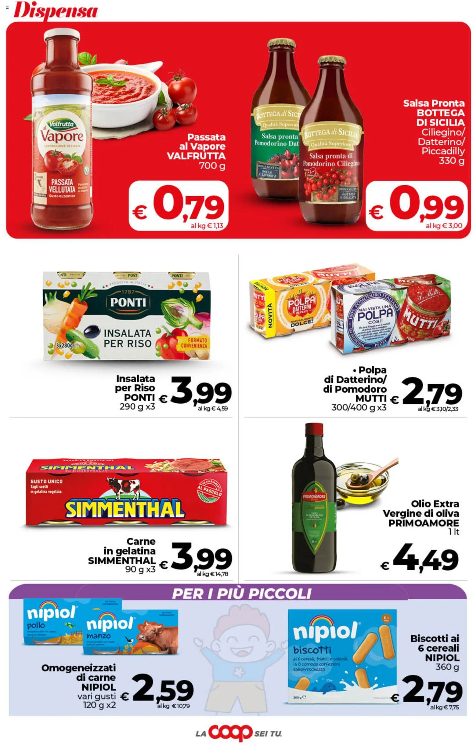 Volantino COOP del 01/09/2026 | Pagina: 25 | Prodotti: Biscotti, Insalata, Carne, Olio extra vergine