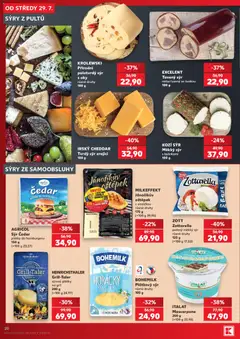Náhled letáku HEINRICHSTHALER, Grill-Taler, sýrové plátky, na gril, 280 g, (=100 g 24,97), Sýrové plátky na gril od 29.07.2026 | Strana: 20