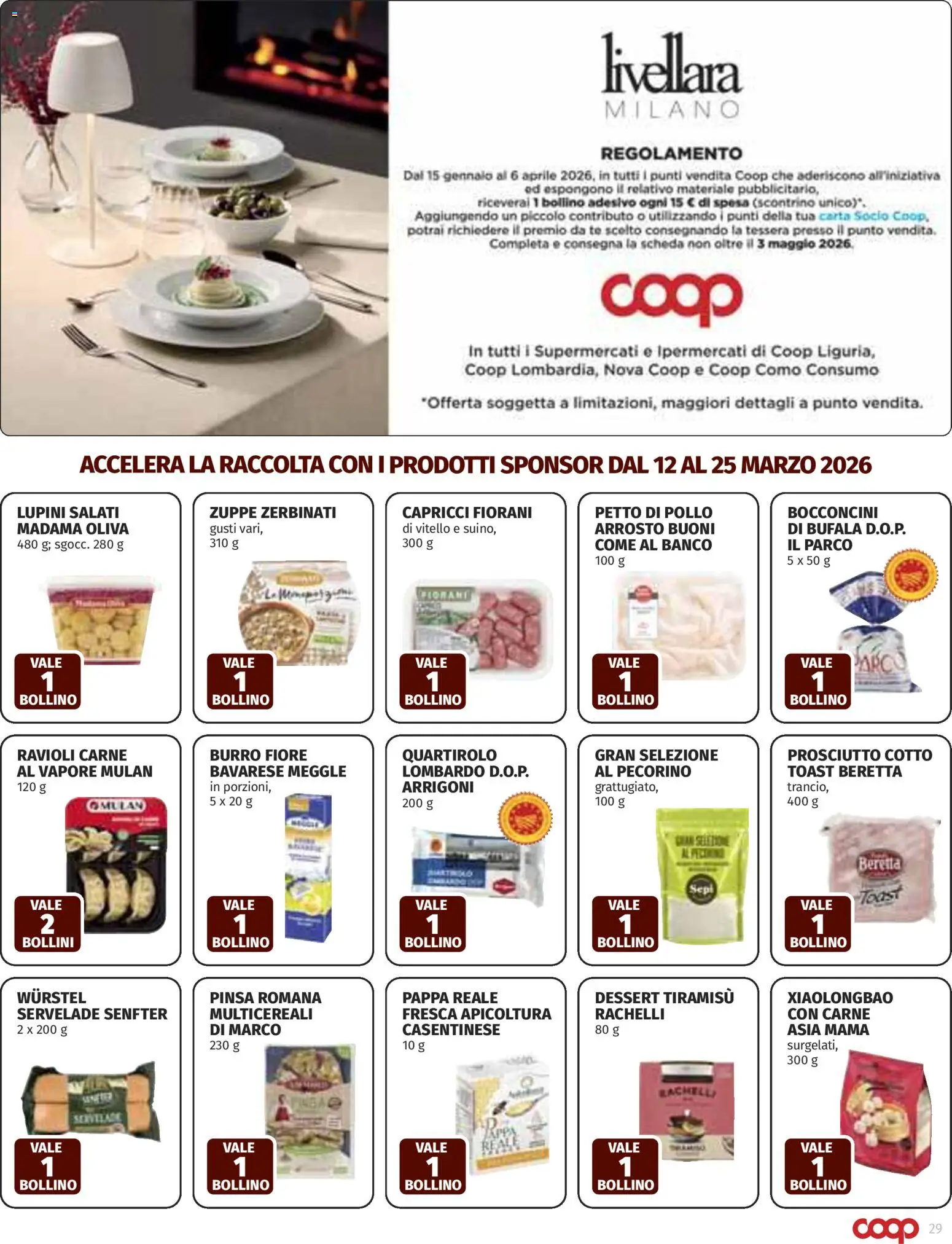 Volantino COOP del 12.03.2026 | Pagina: 29 | Prodotti: Petto di Pollo, Arrosto, Prosciutto, Ravioli