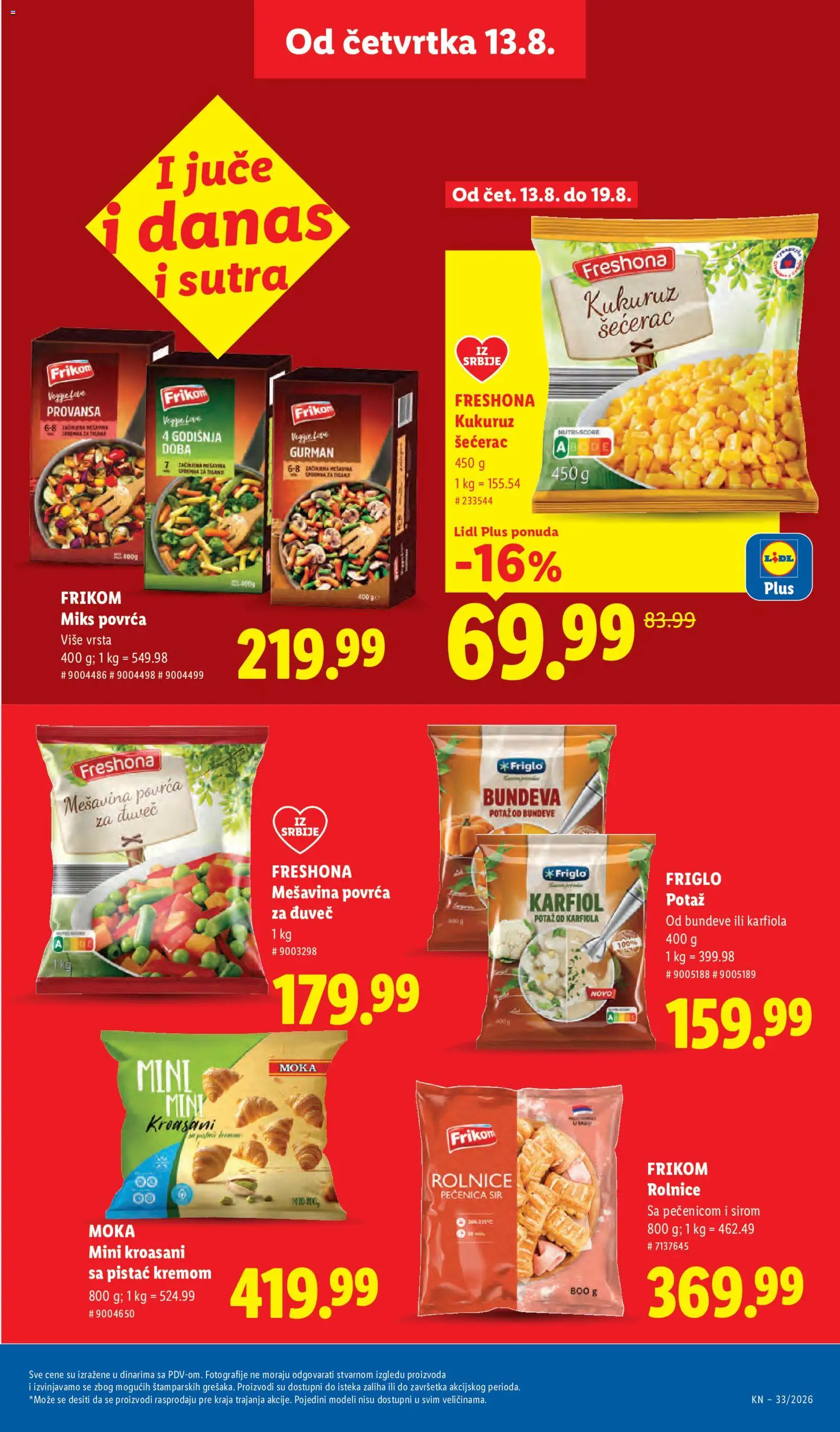 Lidl katalog - važi od 13.08.2026 | Strana: 29 | Proizvode: Karfiol, Kukuruz šećerac, Kukuruz, Mešavina povrća