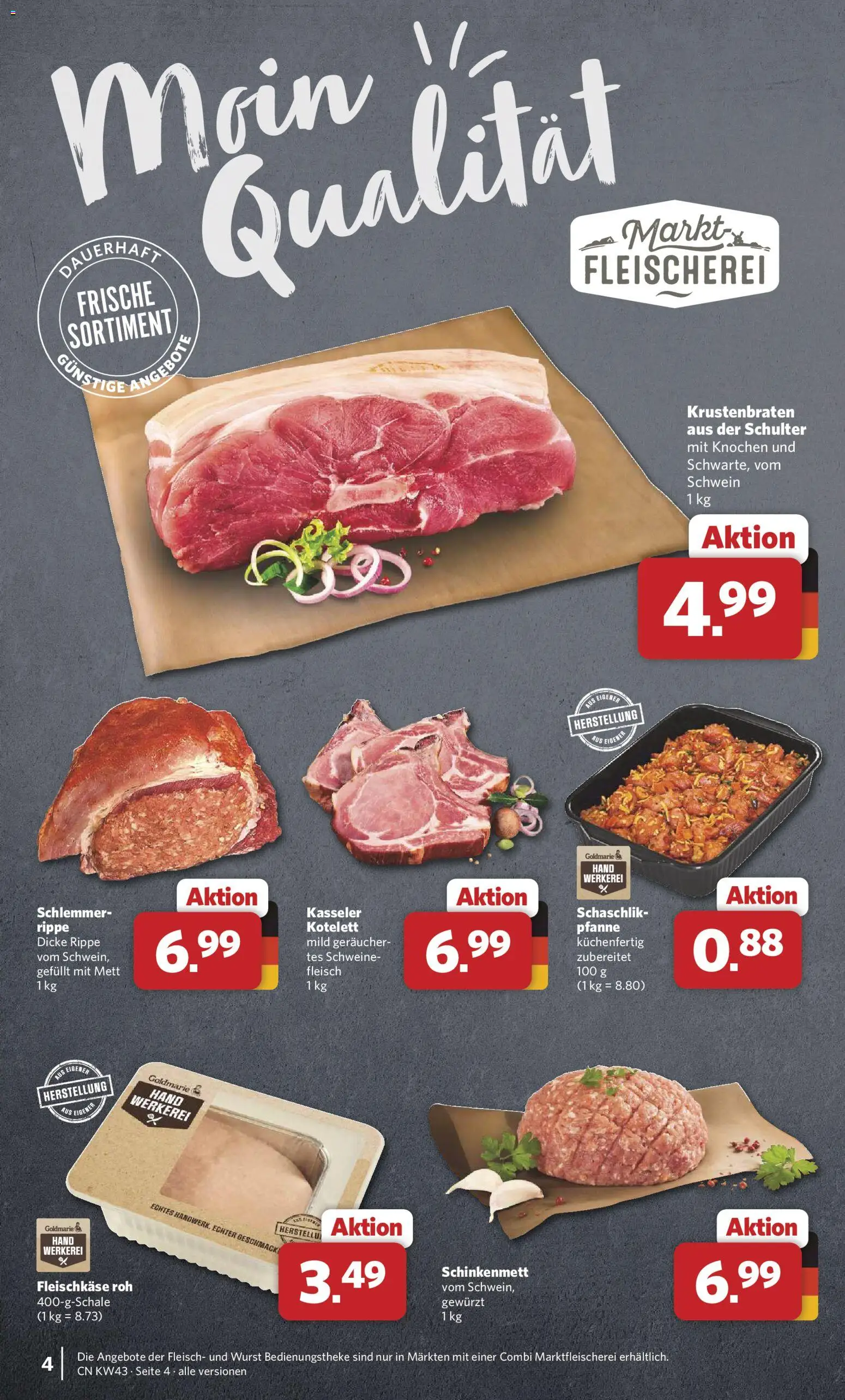 Combi Prospekt – gültig ab 19.10.2026 | Seite: 4 | Produkte: Krustenbraten, Wurst, Schulter, Fleisch