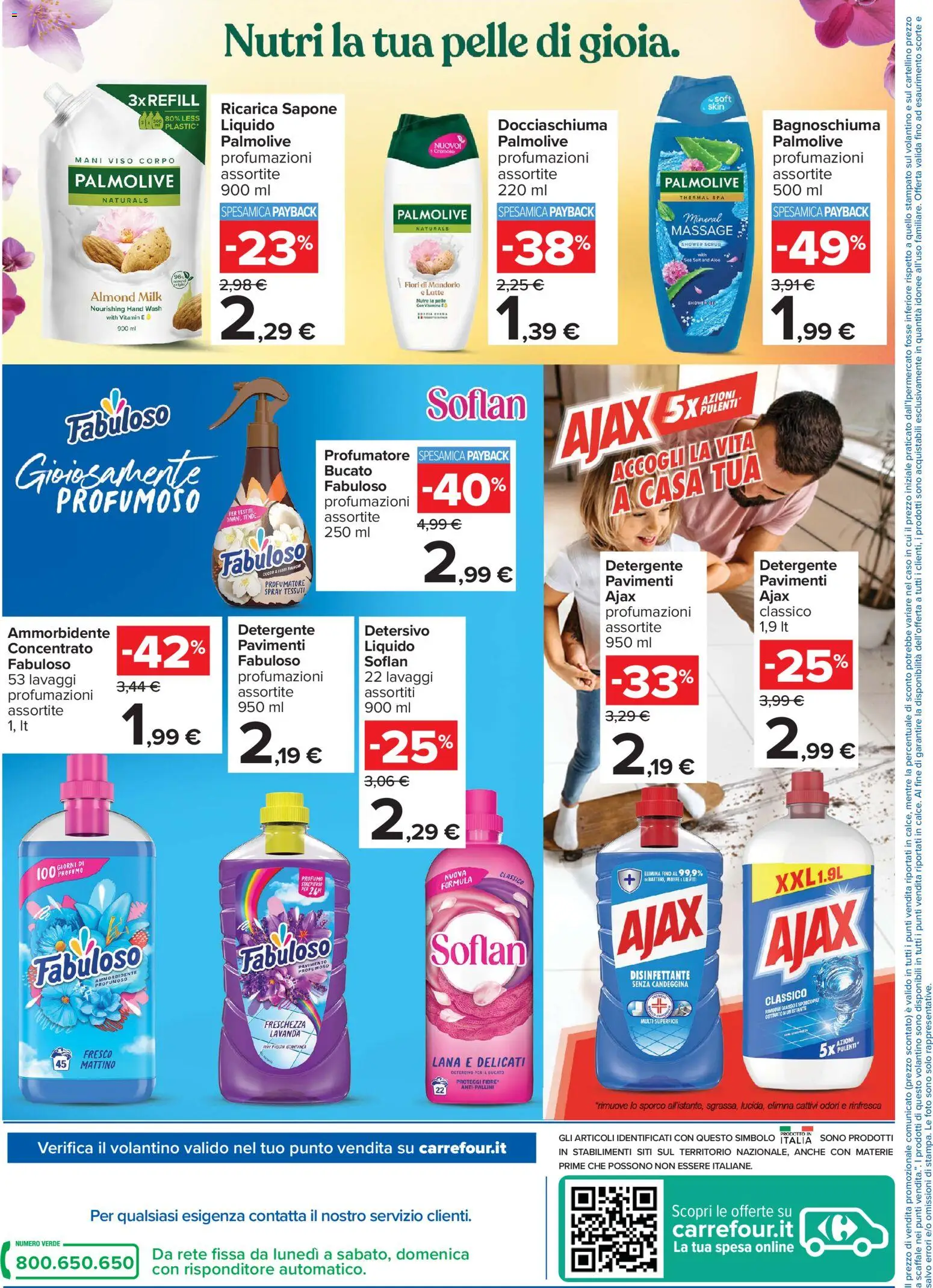 Volantino Carrefour del 20/08/2026 | Pagina: 2 | Prodotti: Detergente, Candeggina, Fiori, Lavanda