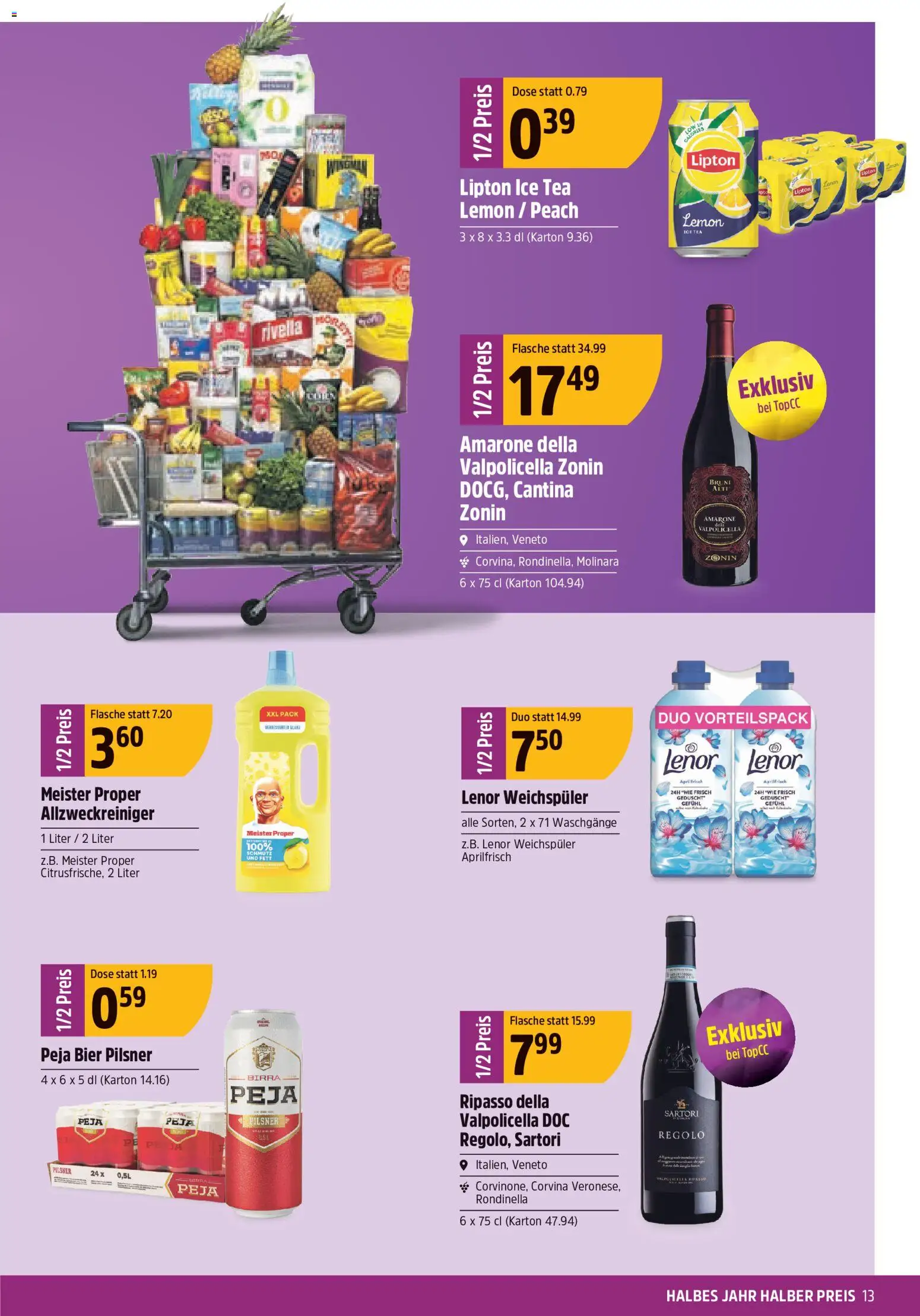 TopCC aktionen – gültig ab 22.06.2026 | Seite: 13 | Produkte: Weichspüler, Bier