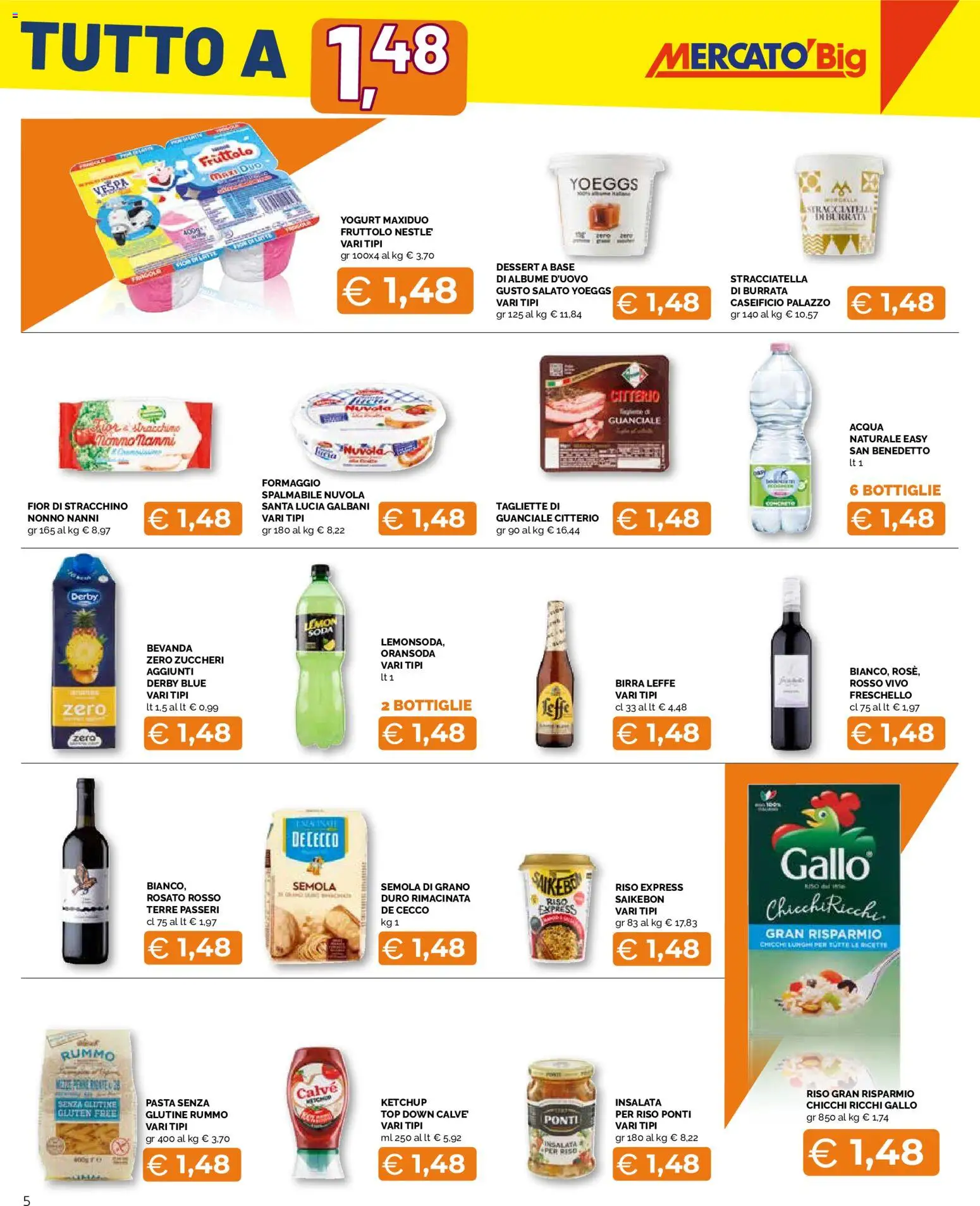 Volantino Mercatò del 20/07/2026 | Pagina: 5 | Prodotti: Insalata, Top, Stracchino, Stracciatella