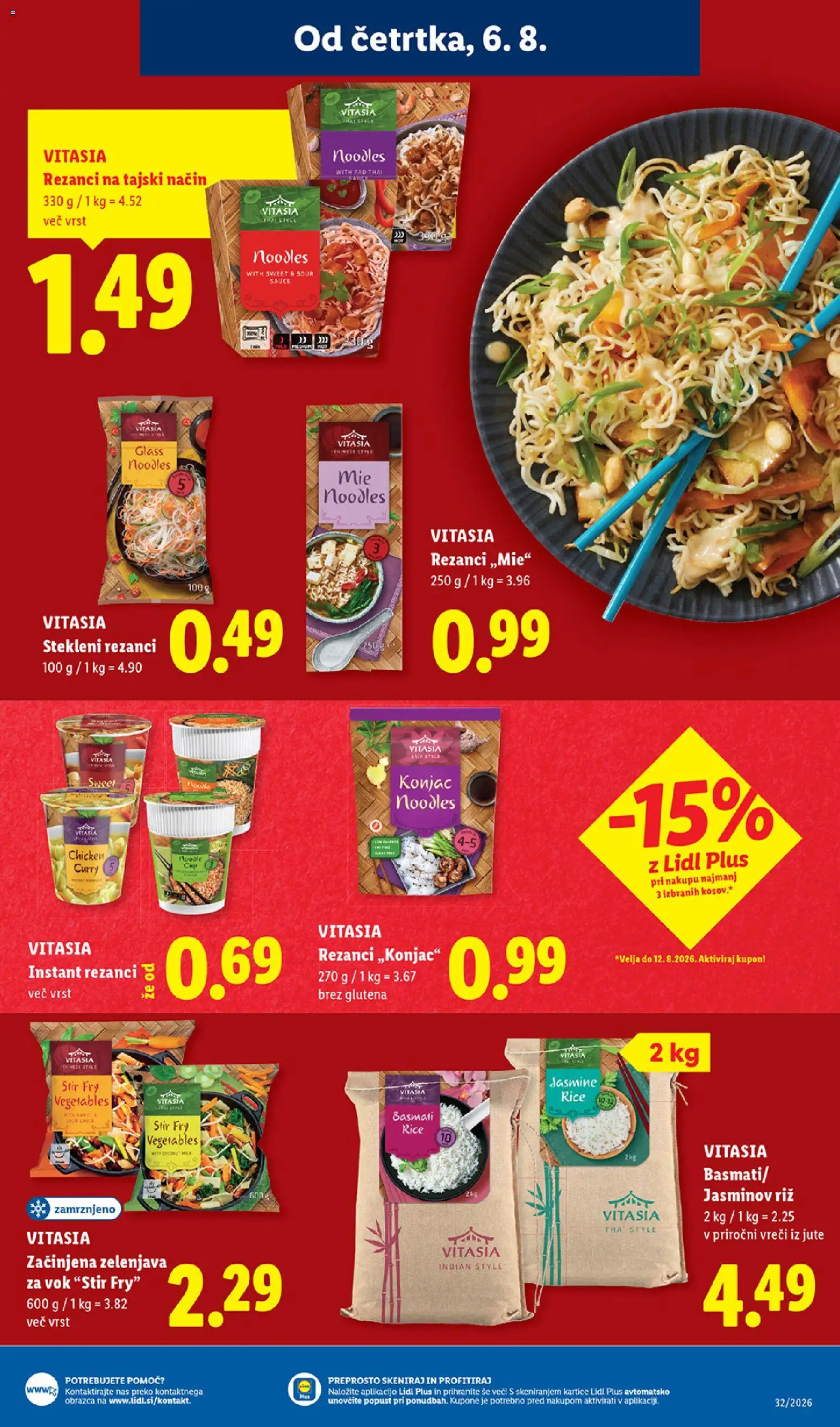 Novi Lidl katalog ponudbe – veljaven od 06.08.2026 | Stran: 27 | Izdelki: Rezanci, Riz, Zelenjava