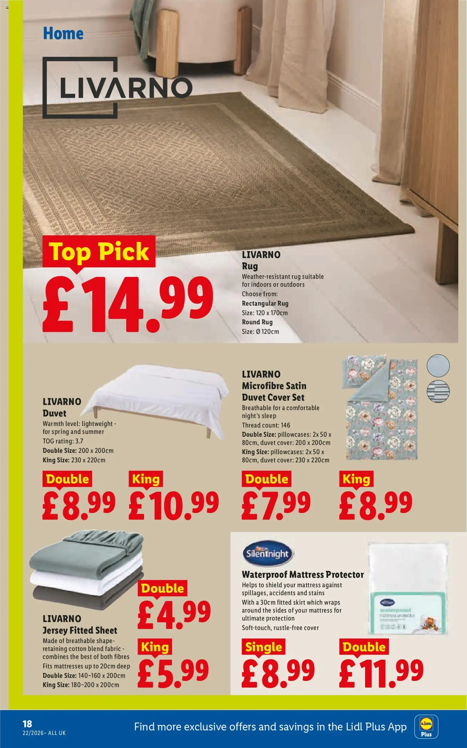 {H1} | Page: 18 | Products: Rug, Mattress