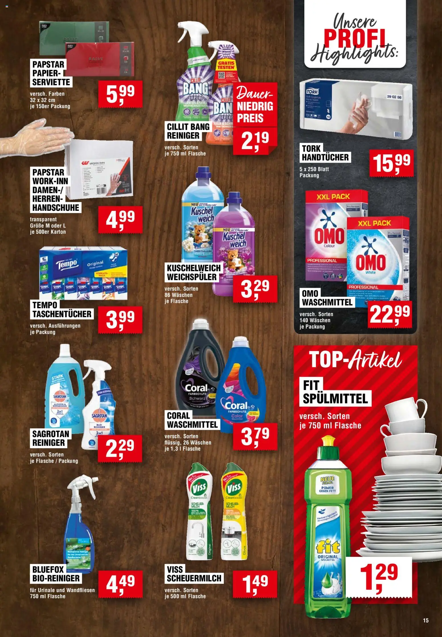 Handelshof Prospekt – gültig ab 12.11.2026 | Seite: 15 | Produkte: Taschentücher, Coral, Tempo, Handschuhe