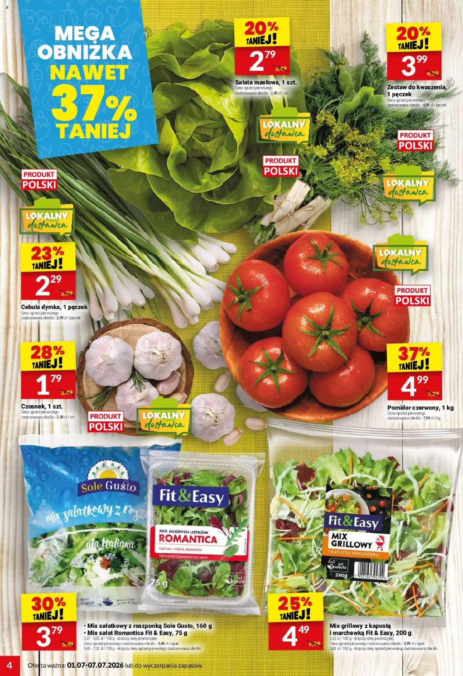 Twój Market gazetka od 01.07.2026 | Strona: 4 | Produkty: Kapusta, Botwinka, Mix sałat, Marchewka