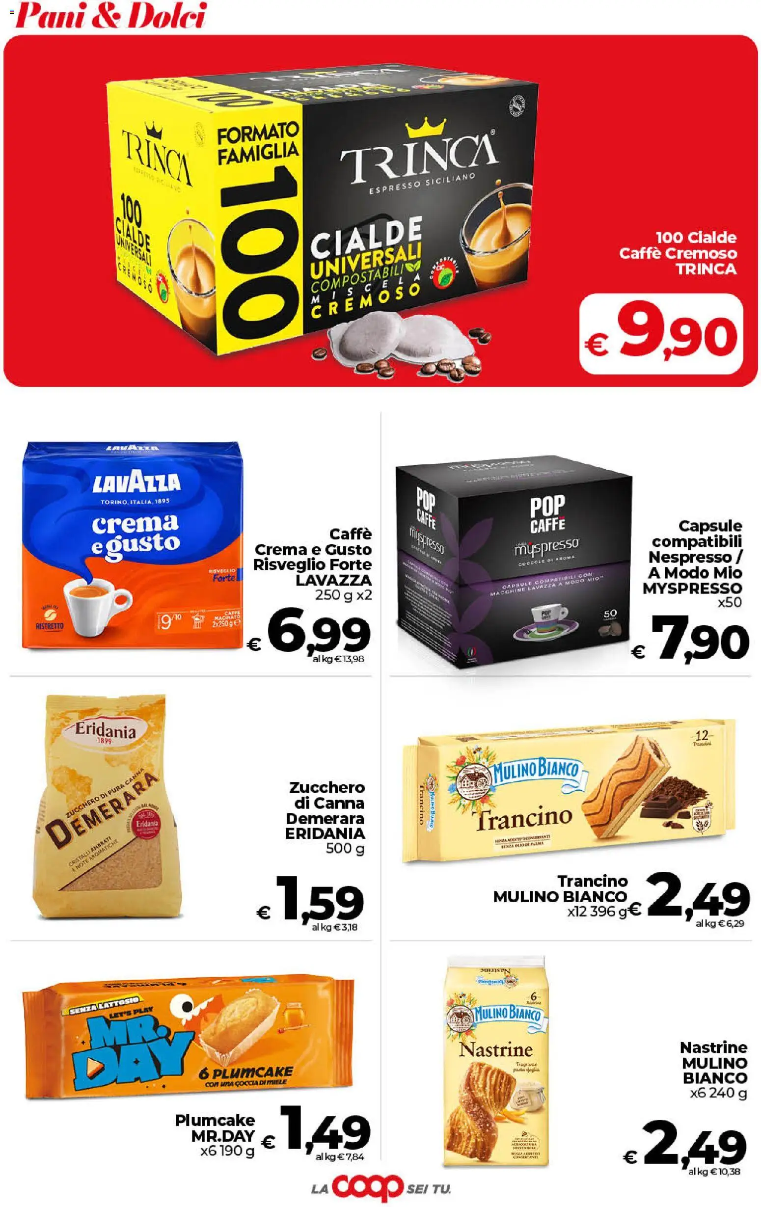 Volantino COOP del 11/08/2026 | Pagina: 29 | Prodotti: Zucchero, Caffè macinato, Macinato, Senza lattosio