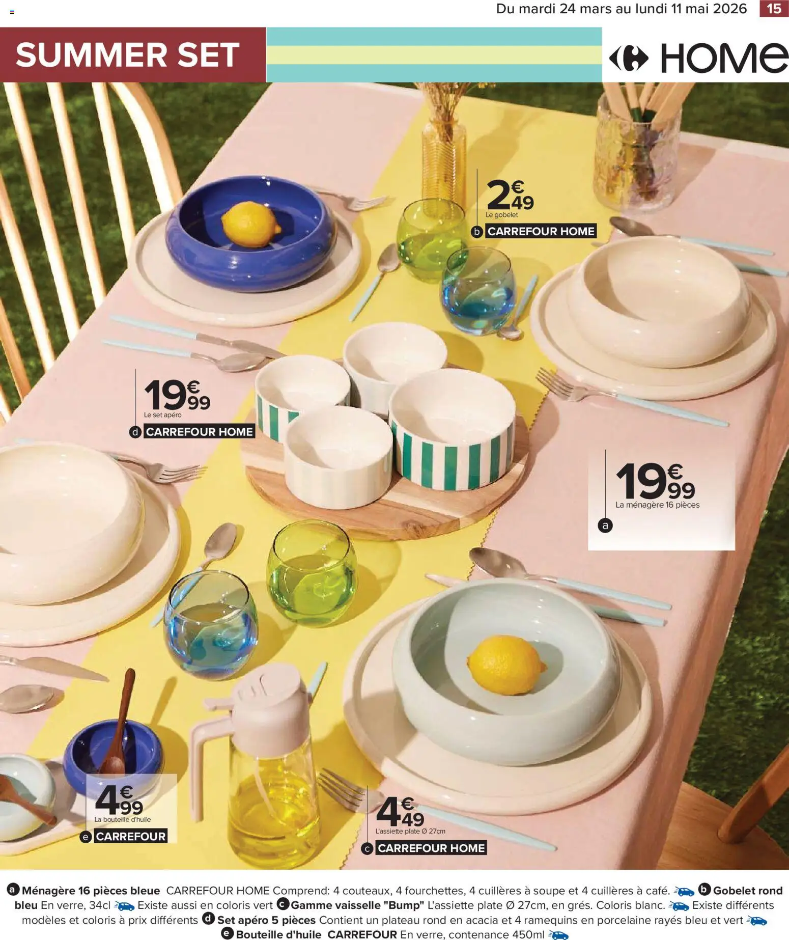 {H1} | Page: 15 | Produits: Soupe, Cuillères, Plateau, Porcelaine