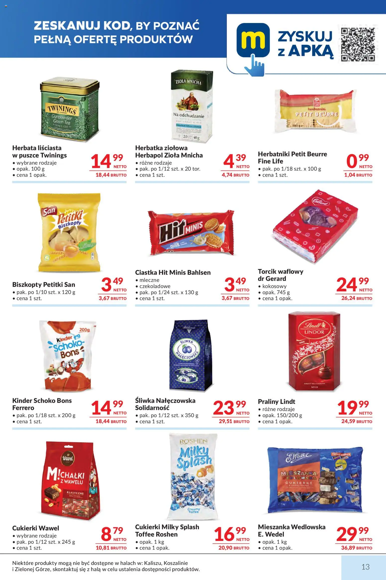 Makro gazetka od 29.09.2026 | Strona: 13 | Produkty: Biszkopty, Lindor, Cukierki, Ciastka