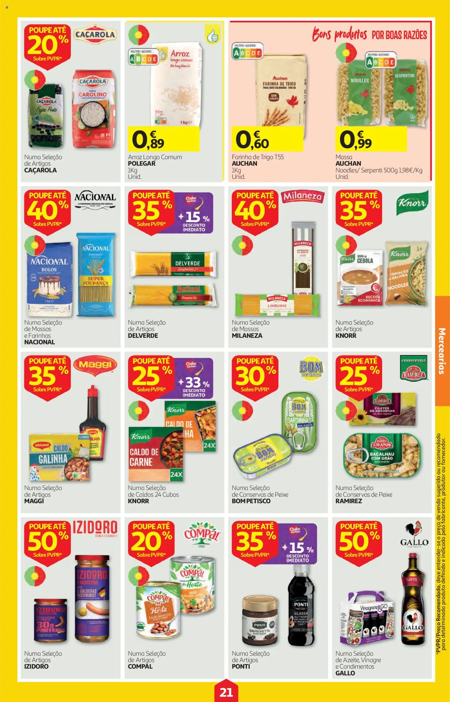 Auchan folheto │ válido de 22/10/2026 | Página: 21 | Produtos: Anchovas, Milaneza, Carne, Cereais