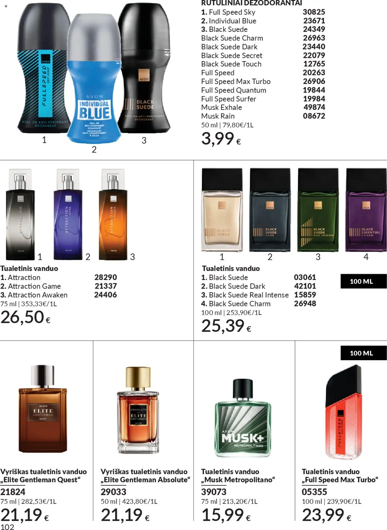 AVON akcijos nuo 2026.04.01 | Puslapis: 102 | Prekių: Vanduo, Tualetinis vanduo