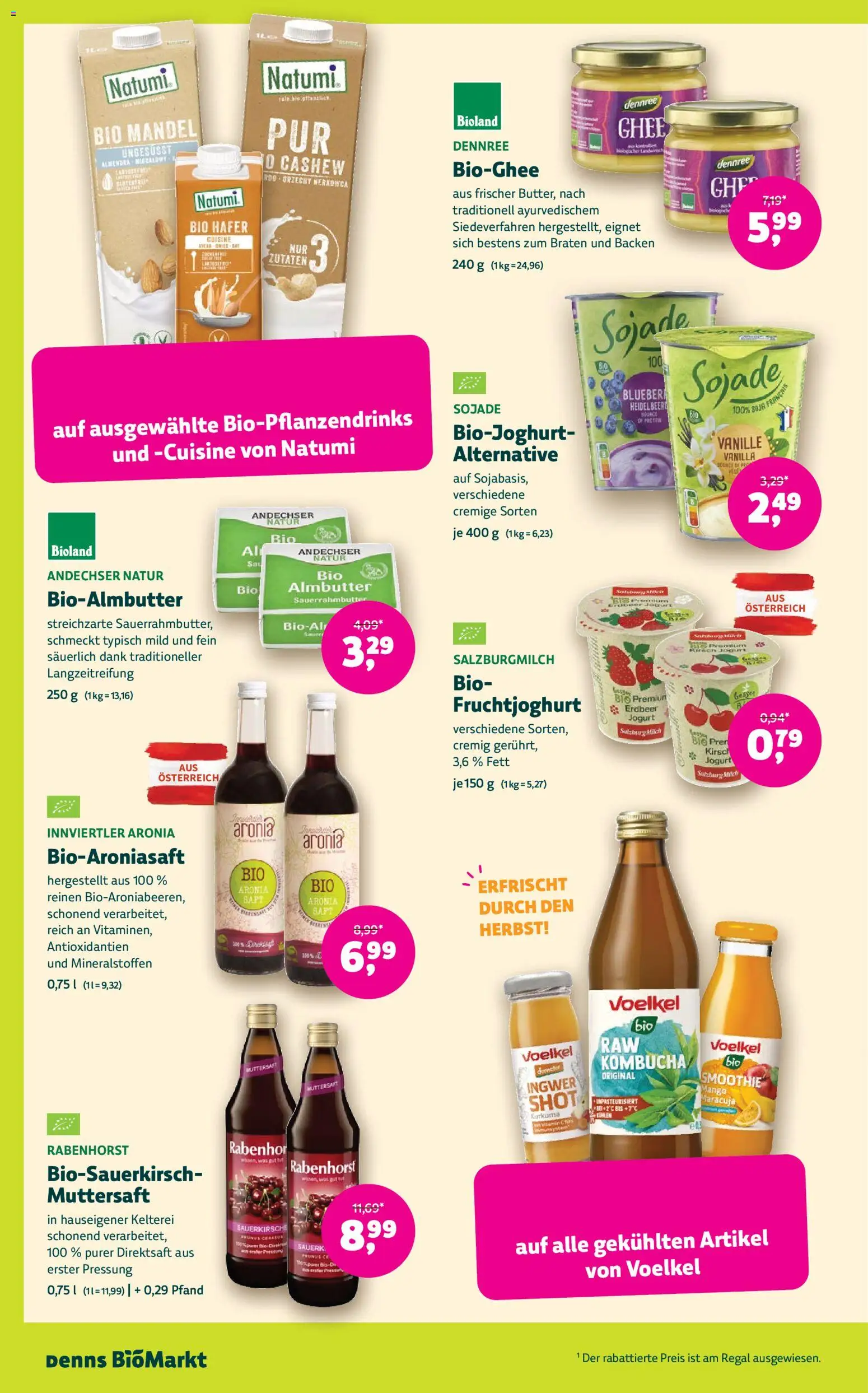 Denns BioMarkt Angebote gültig ab 23.09.2026 | Seite: 6 | Produkte: Mandel, Vanille, Zutaten, Regal