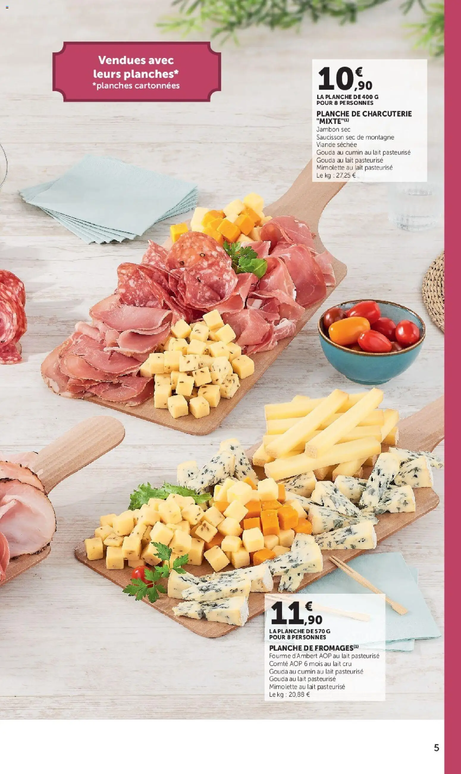 {H1} | Page: 5 | Produits: Saucisson sec, Viande séchée, Jambon, Viande