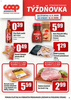 COOP Jednota leták platný od 06.08.2026