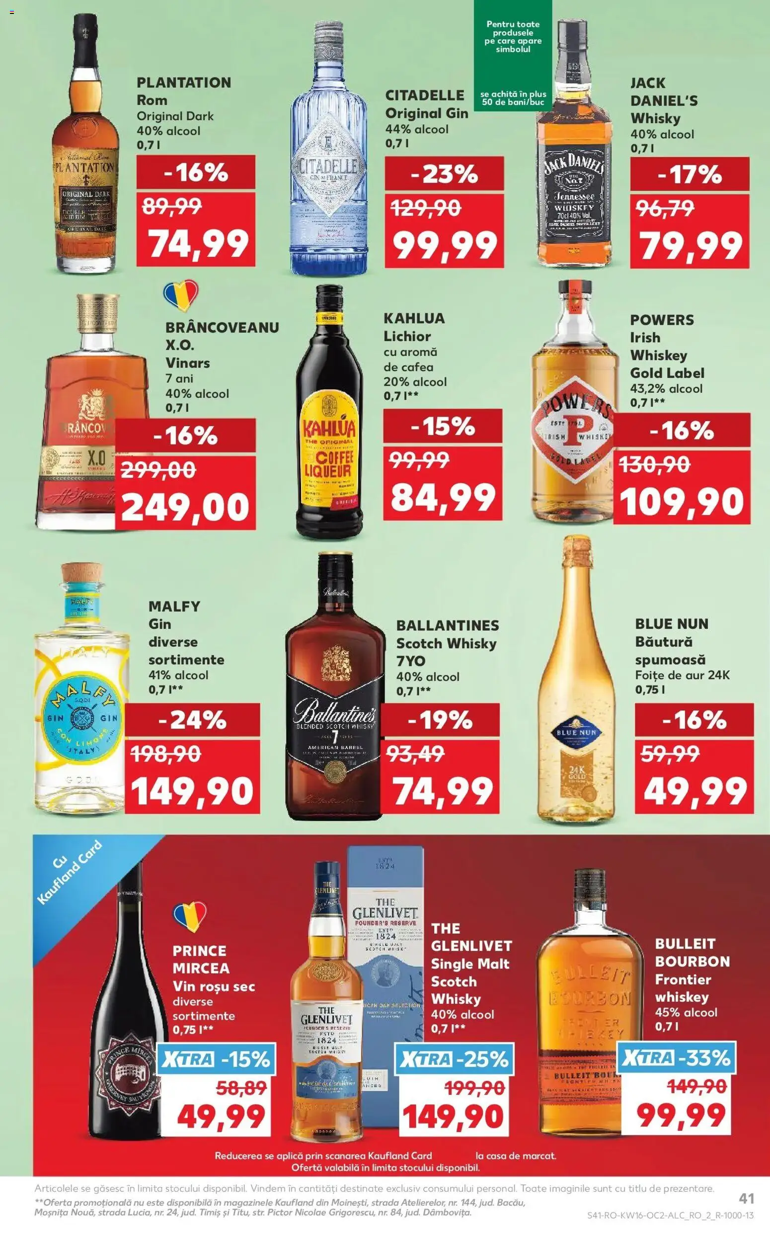 Noul catalog Kaufland – valabil de la 15.04.2026 | Pagină: 41 | Produse: Lichior, Cafea, Vin, Gin