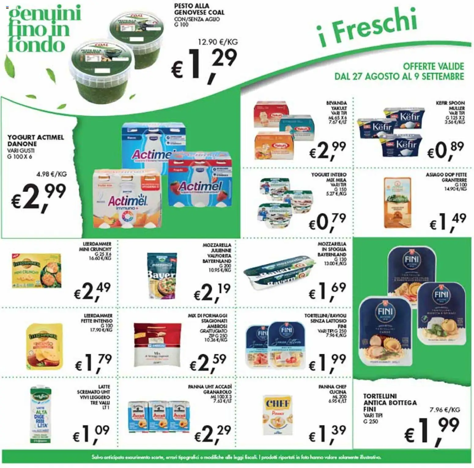 Volantino Coal del 27/08/2026 | Pagina: 9 | Prodotti: Mozzarella, Latte, Aglio, Senza lattosio