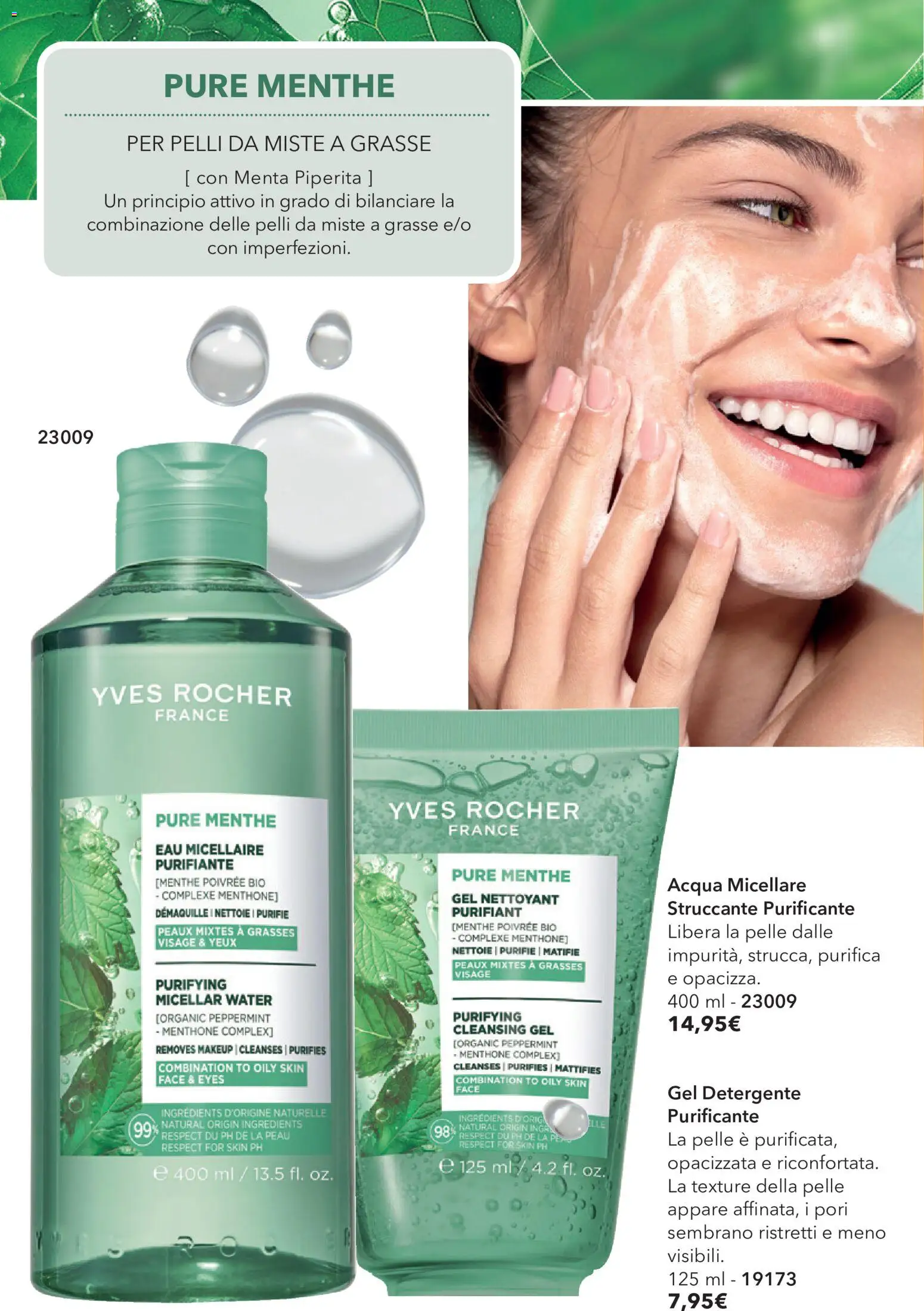 Volantino Yves Rocher del 24/09/2026 | Pagina: 32 | Prodotti: Acqua micellare, Detergente, Acqua, Gel detergente