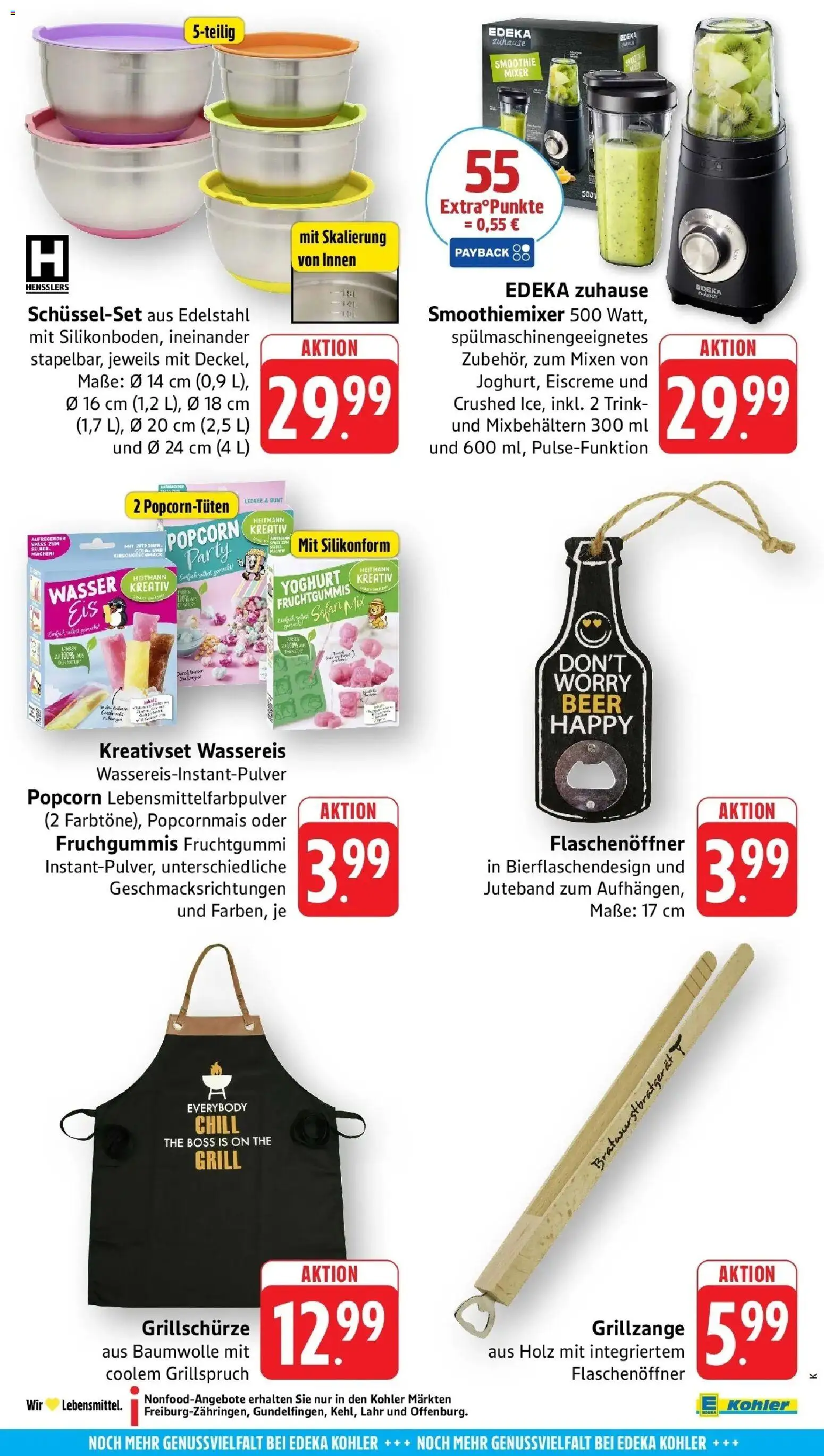 Angebote – gültig ab 27.04.2026 | Seite: 62 | Produkte: Grill, Mixer, Eiscreme, Wasser