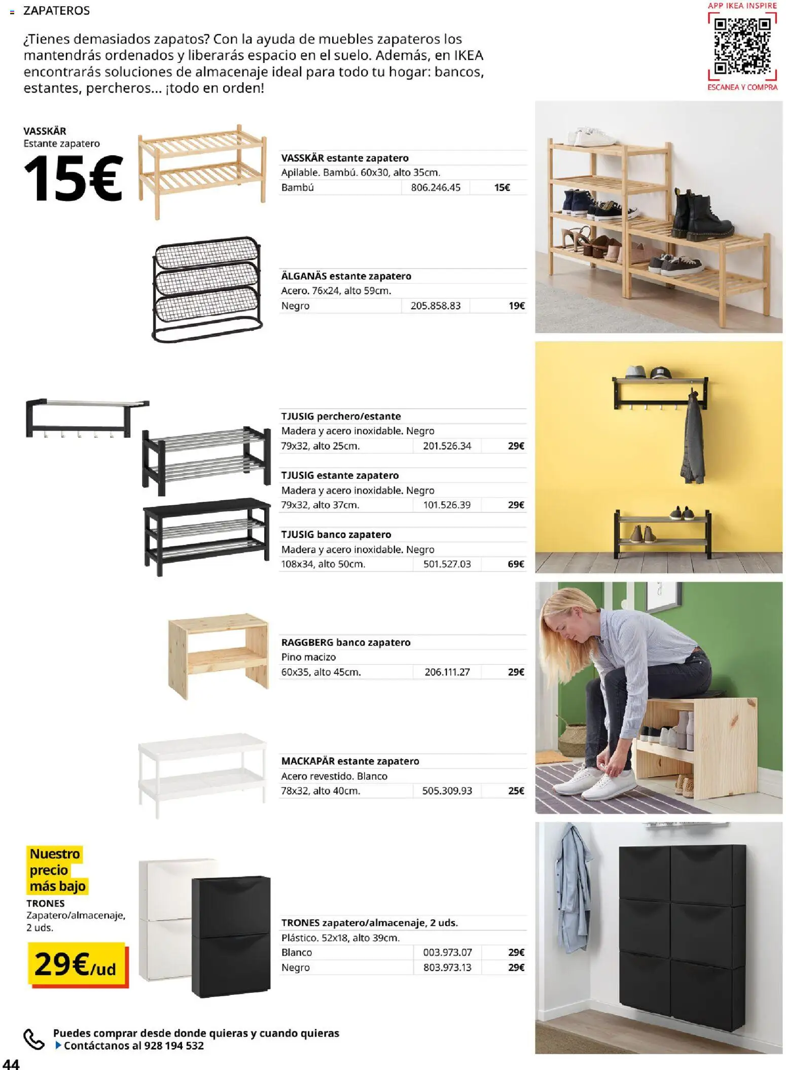 Catálogo IKEA Muebles para el dormitorio │ válido desde el 01/02/2026 | Página: 44 | Productos: Zapatero, Muebles, Almacenaje, Estante