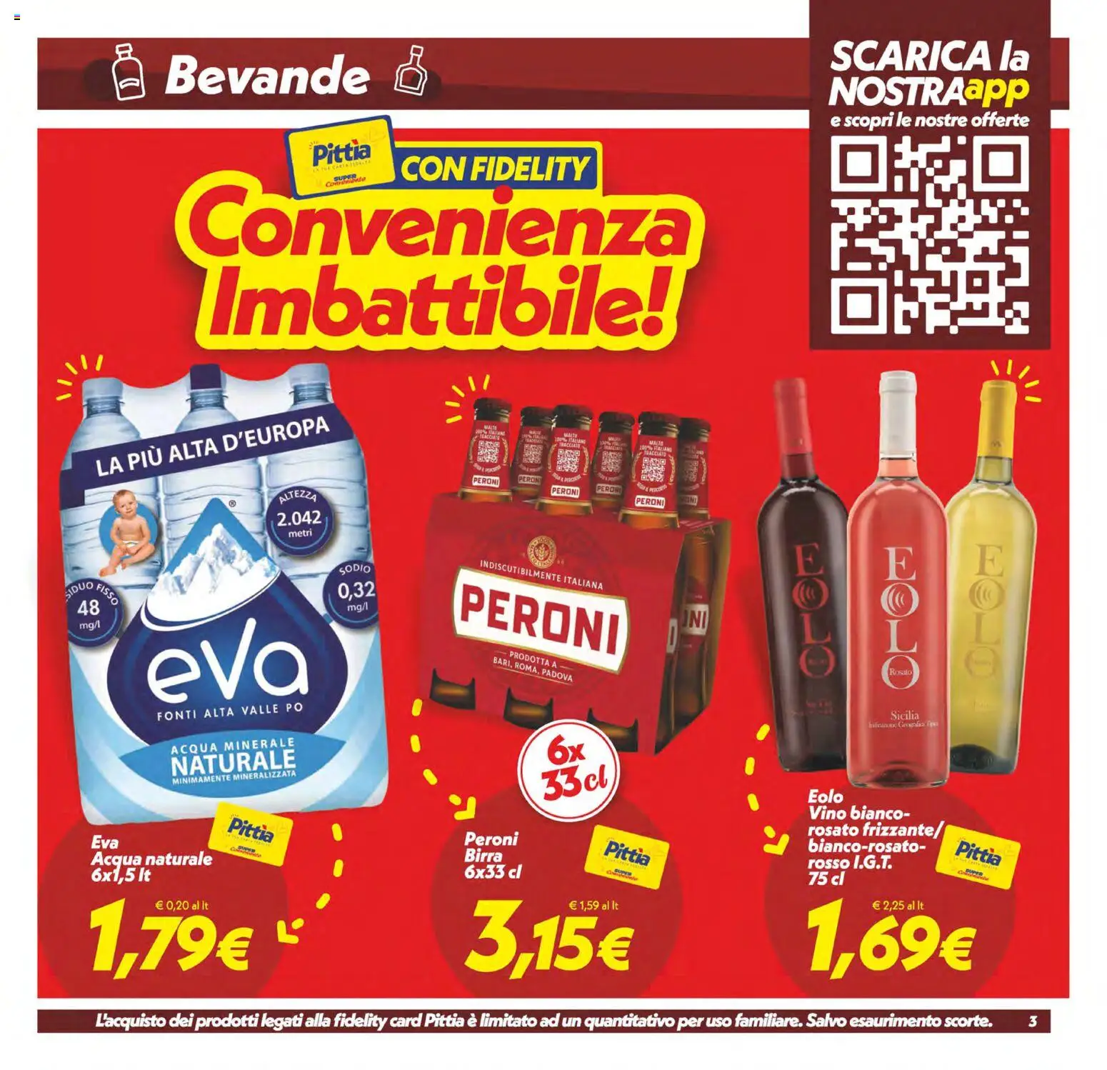Volantino SuperConveniente del 19.05.2026 | Pagina: 3 | Prodotti: Acqua, Vino, Acqua naturale, Vino bianco
