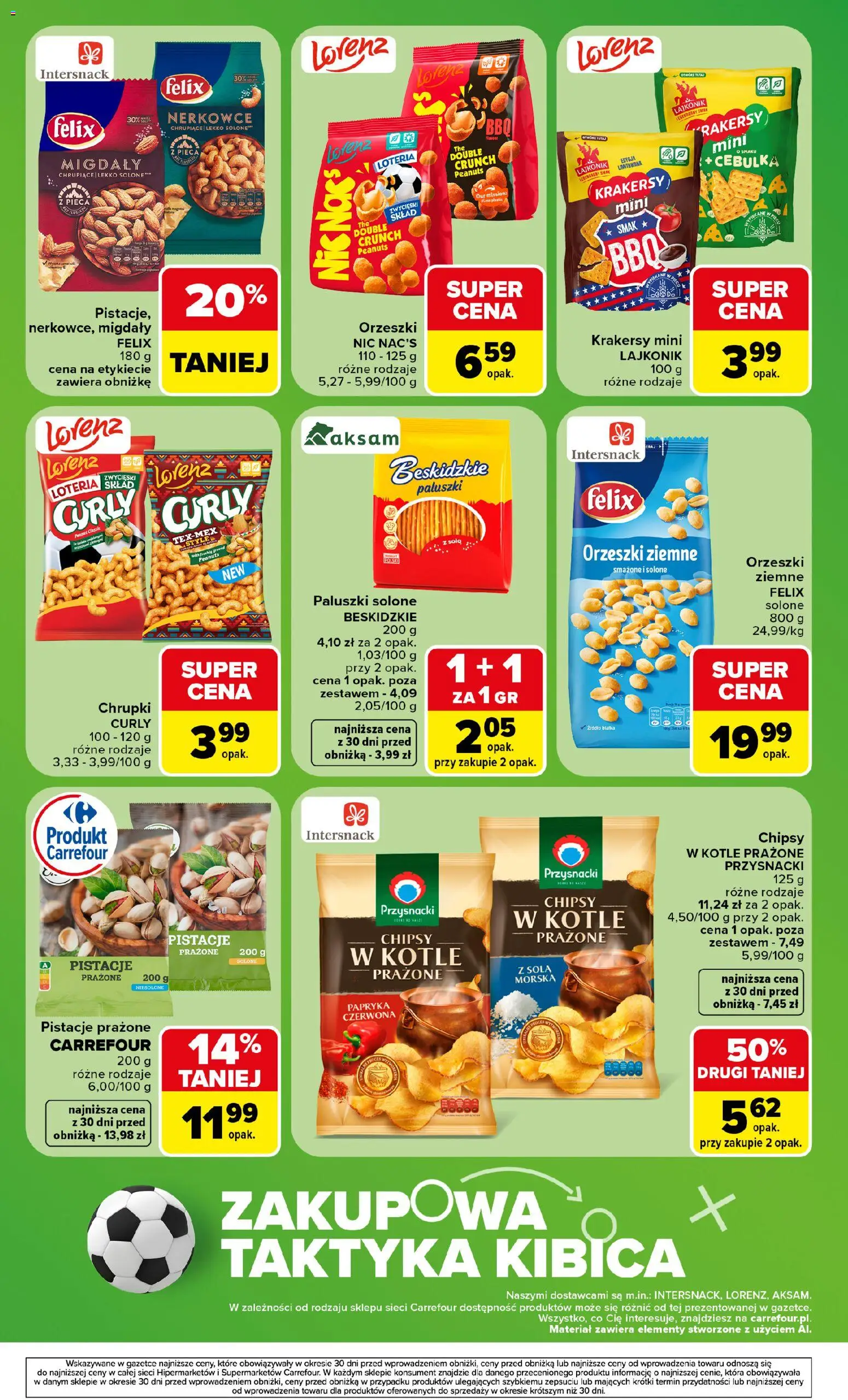 Carrefour gazetka - Zakupowa taktyka kibica od 13.07.2026 | Strona: 6 | Produkty: Chipsy, Papryka, Paluszki, Krakersy