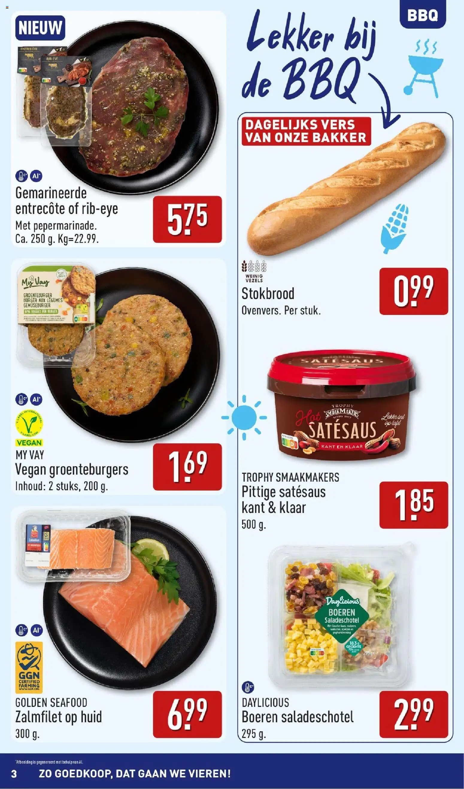 {H1} | Pagina: 3 | Producten: Steak, Baguette, Stokbrood, Tafel