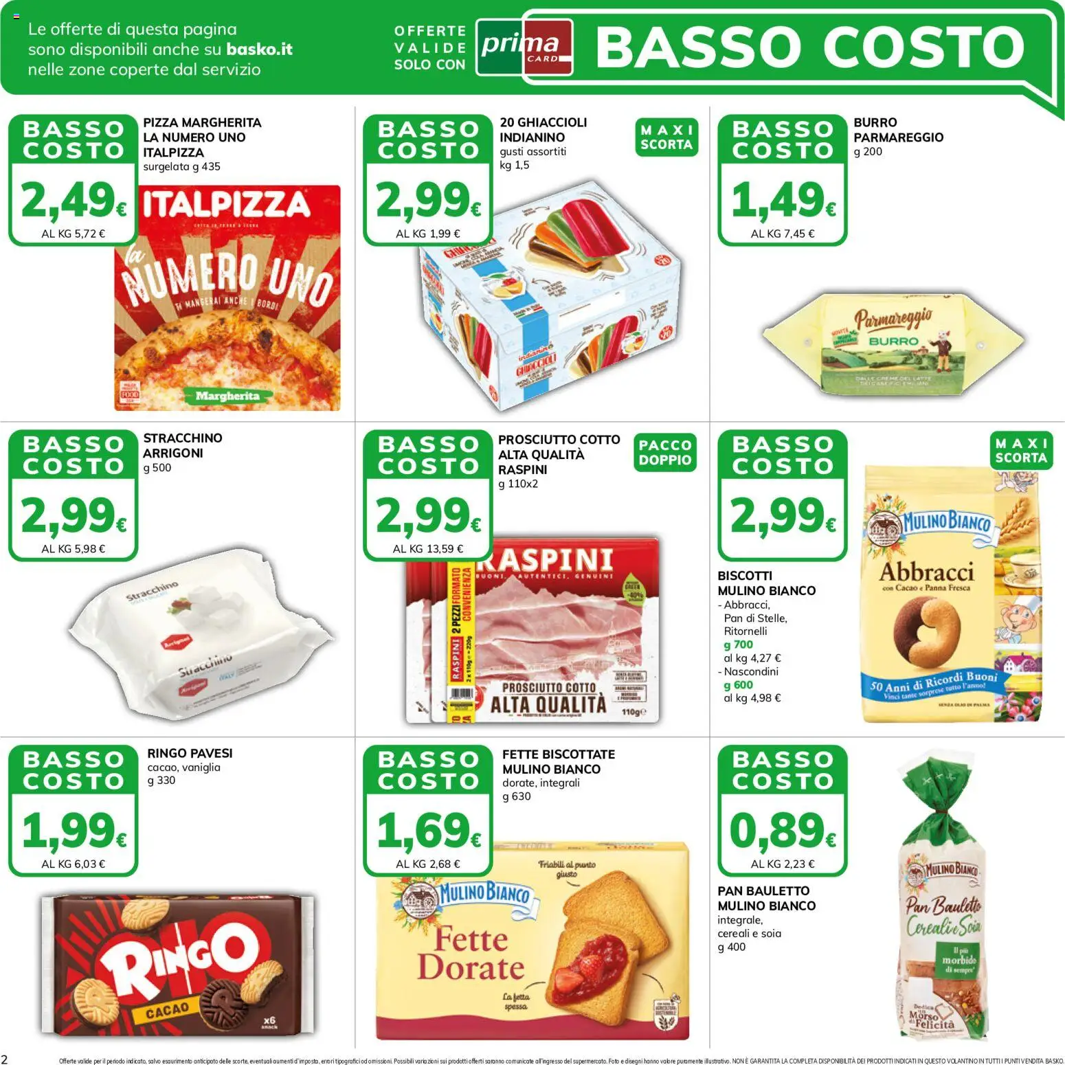 Volantino Basko del 16.06.2026 | Pagina: 2 | Prodotti: Ghiaccioli, Cereali, Panna, Burro