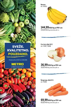Metro katalog Sveže. Kvalitetno. Pouzdano. - pregled Metro kataloga - važi od 25.08.2026