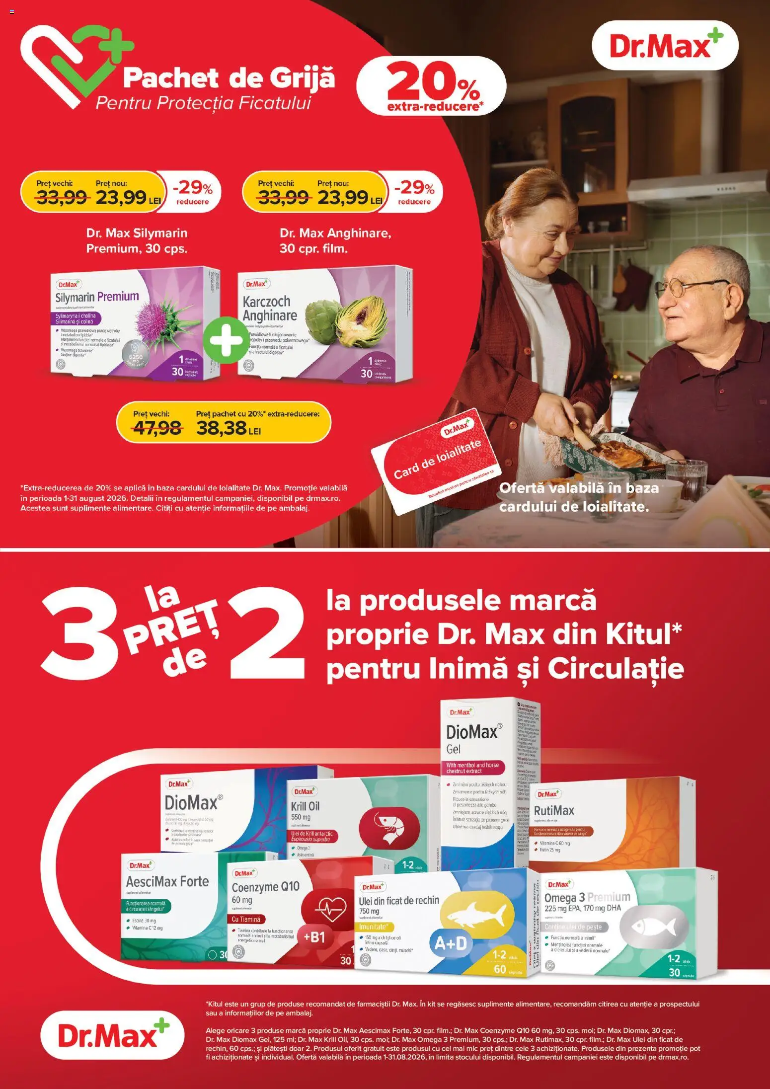 Noul catalog Dr.Max – valabil de la 01.08.2026 | Pagină: 4 | Produse: Chaussures de ski, Ulei, Pește