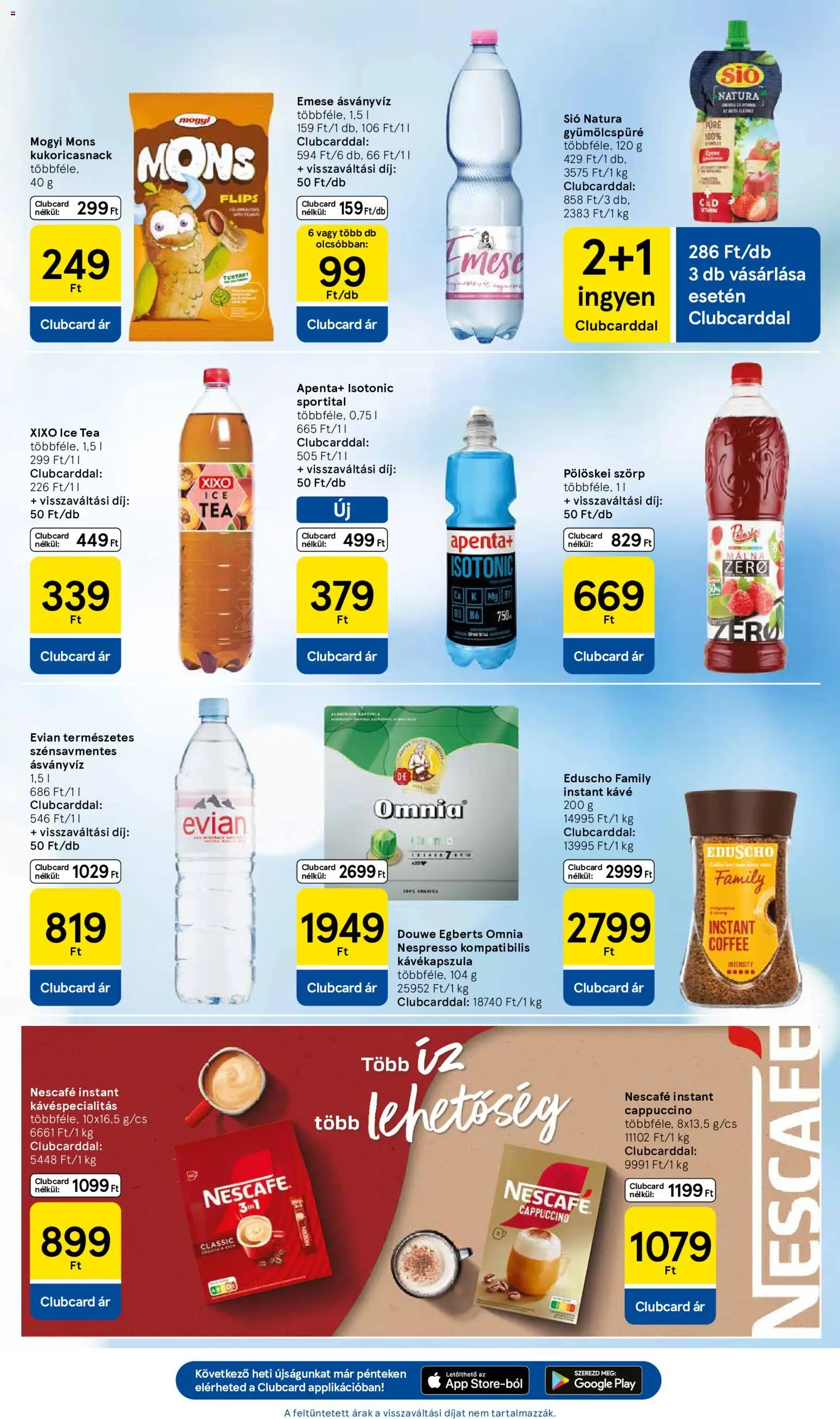 Tesco akciós ujság - amely érvényes a következő dátumtól: 11.06.2026 | Oldal: 23 | Termékek: Szörp, Málna, Cappuccino, Instant kávé